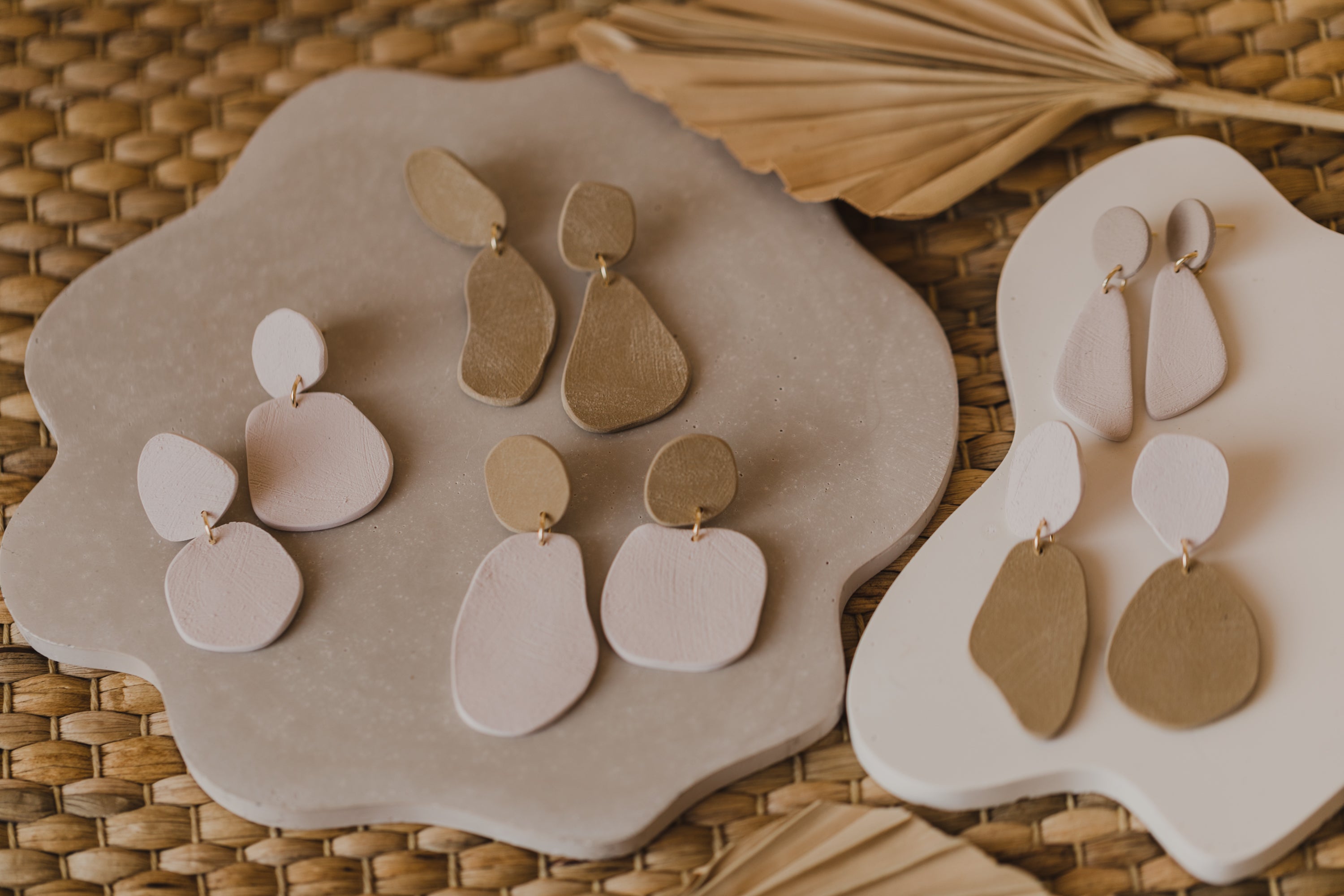 große Statement Ohrringe aus Polymer Ton