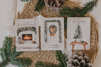 Minimalistische Weihnachtspostkarten