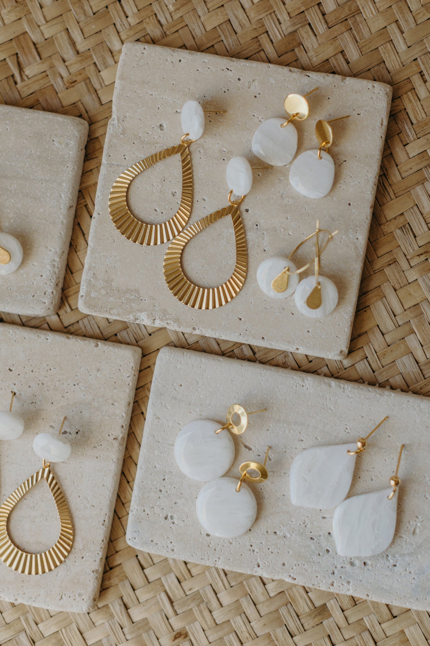 weiß-goldener-brautschmuck-polymer-clay