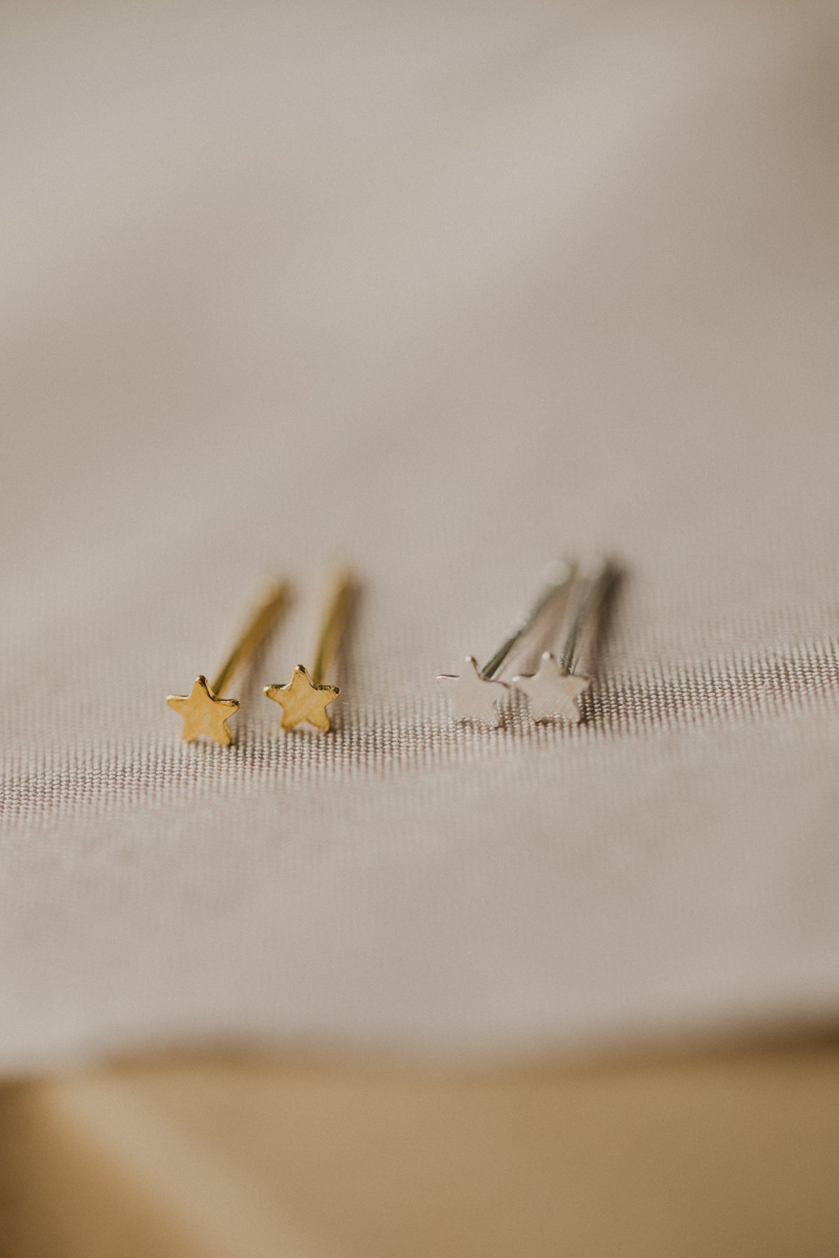 Mini Ohrstecker Sterling Silber, Herz oder Stern
