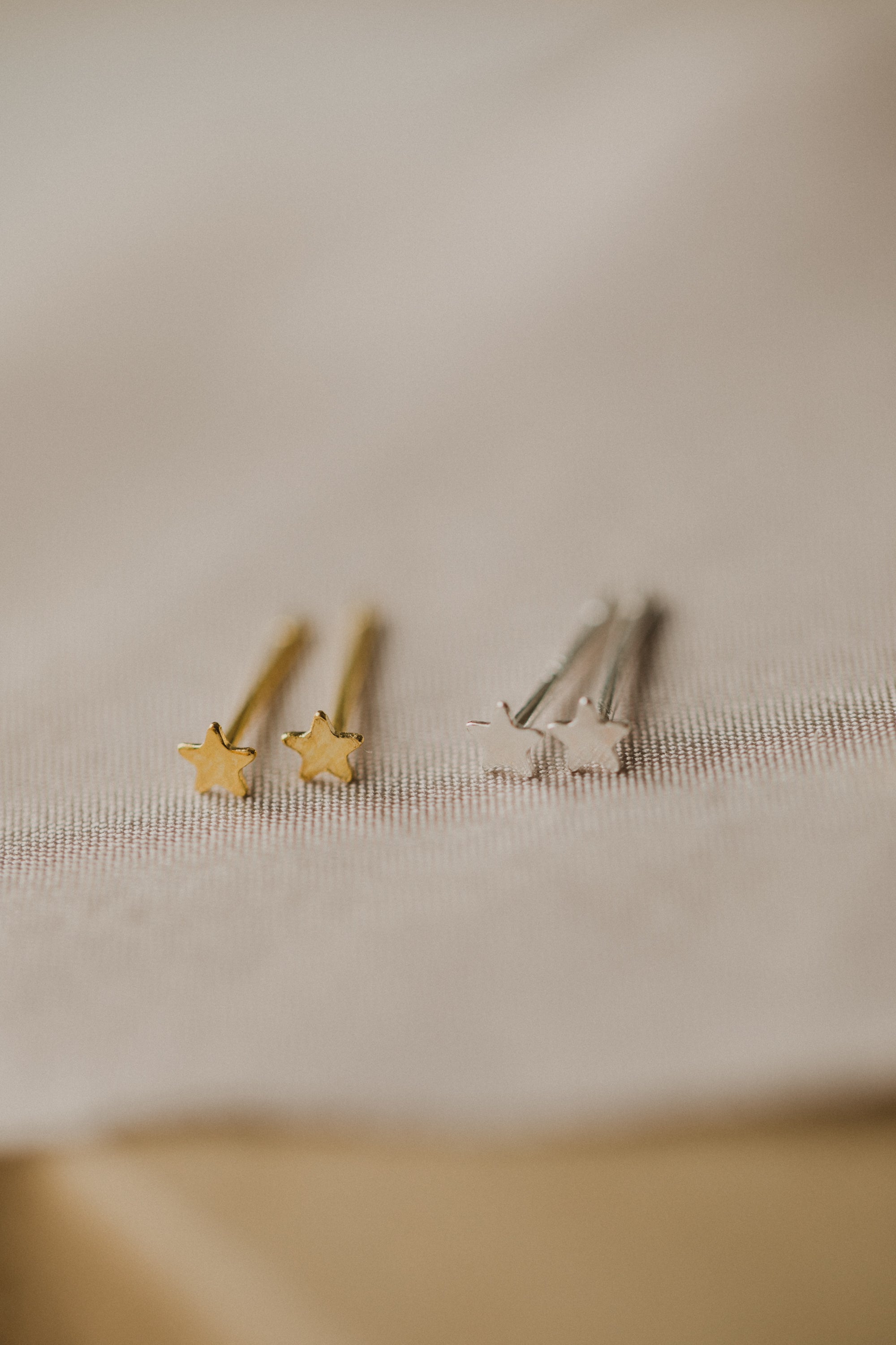 Mini Ohrstecker Sterling Silber, Herz oder Stern
