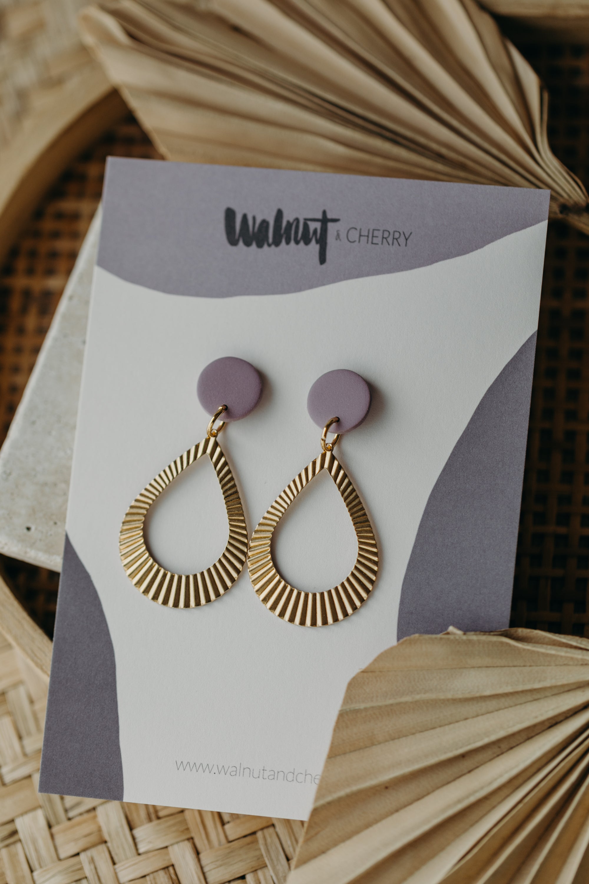 ALMA - Polymer Ton Ohrring in Flieder