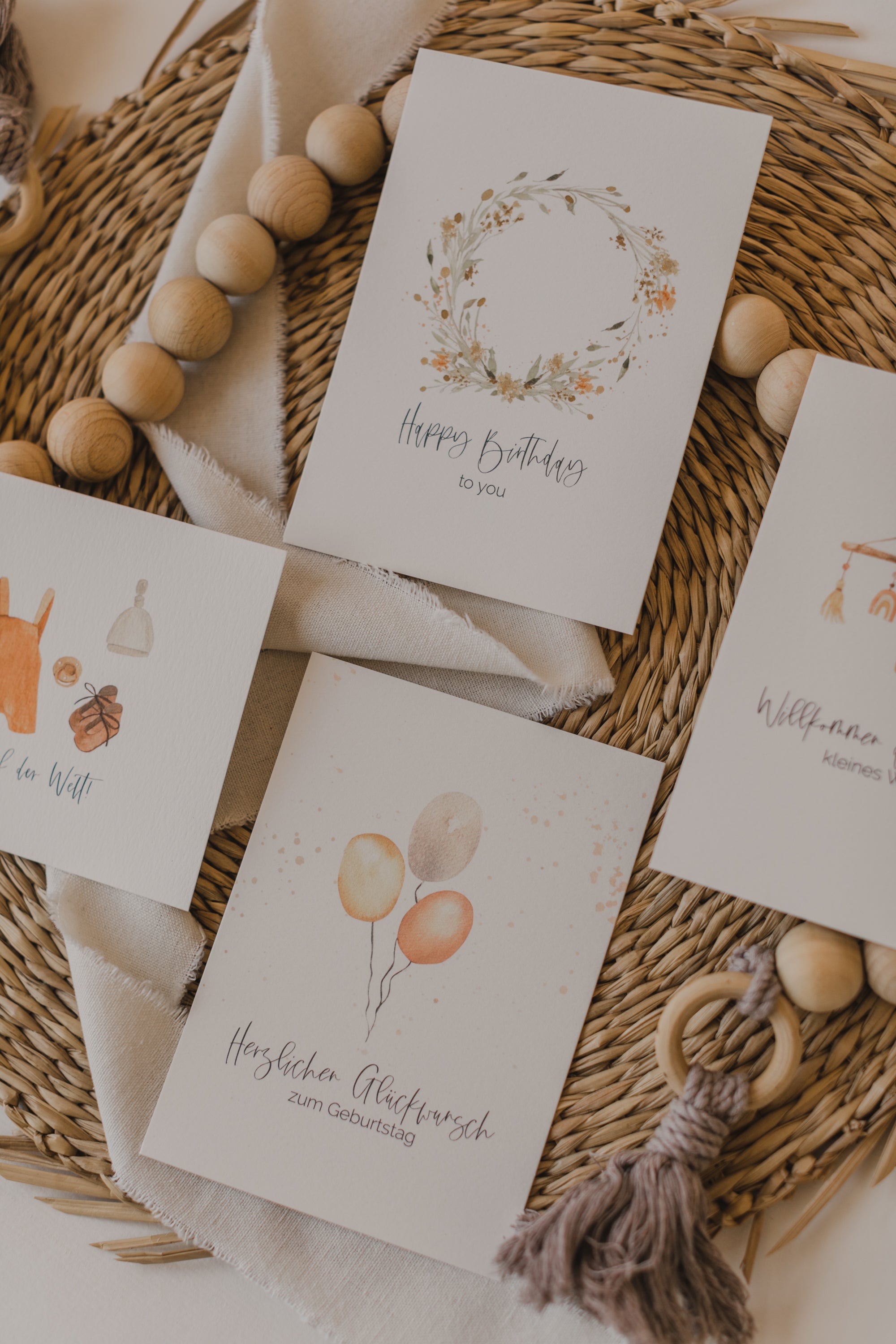 Postkarten Set Baby & Geburt (4 Postkarten)