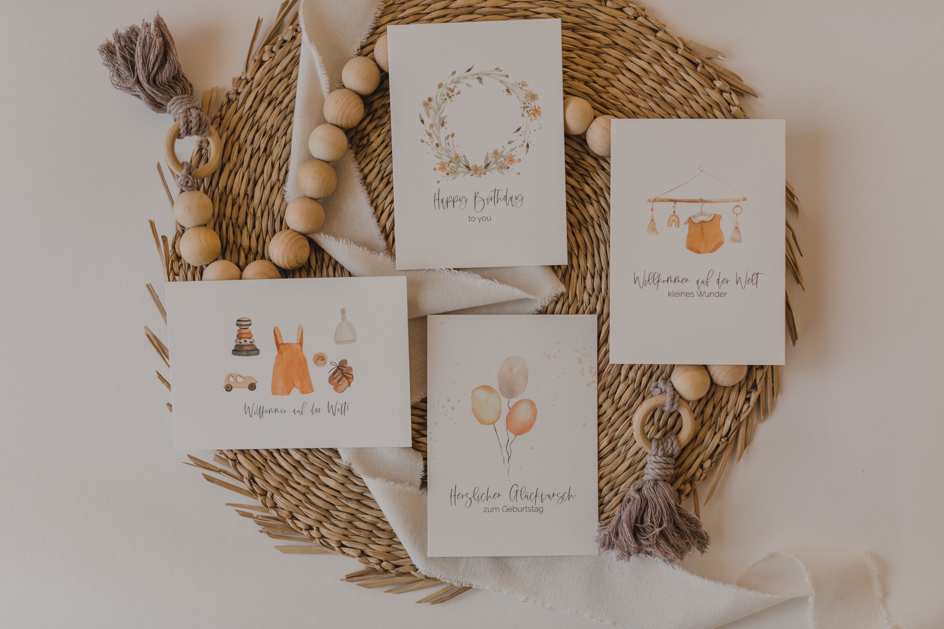 Postkarten Set Baby & Geburt (4 Postkarten)