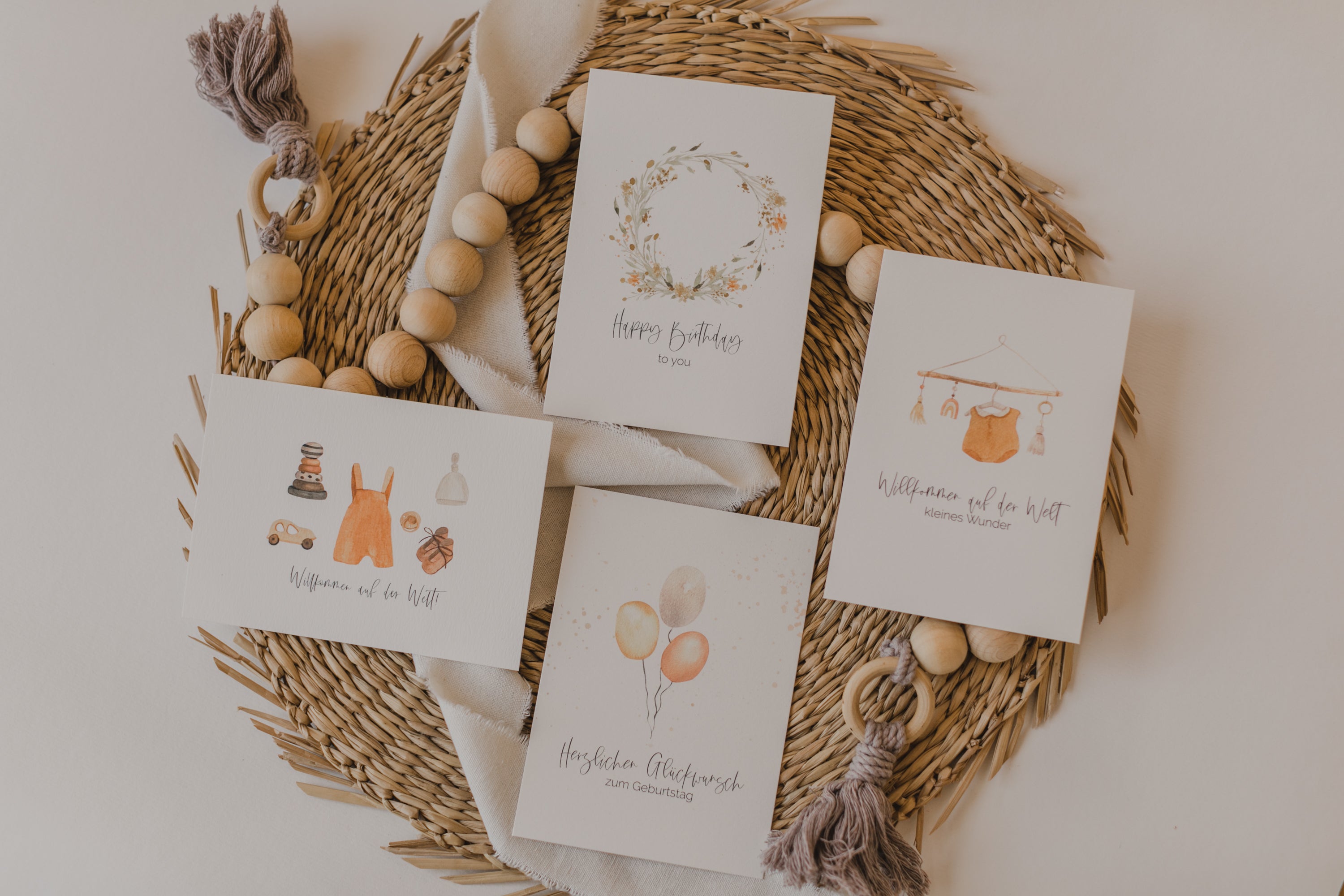 Postkarten Set Baby & Geburt (4 Postkarten)