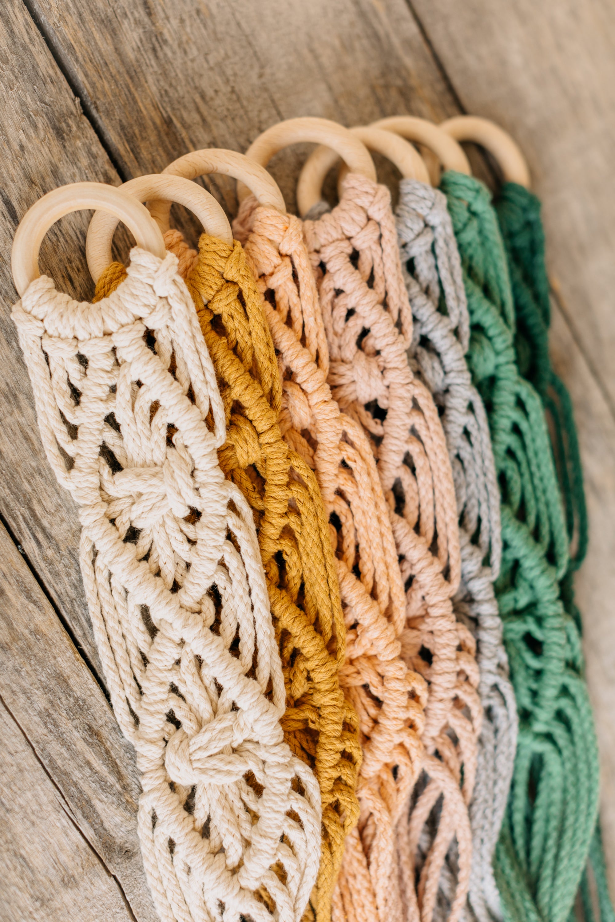 Macrame hanging basket in different colors