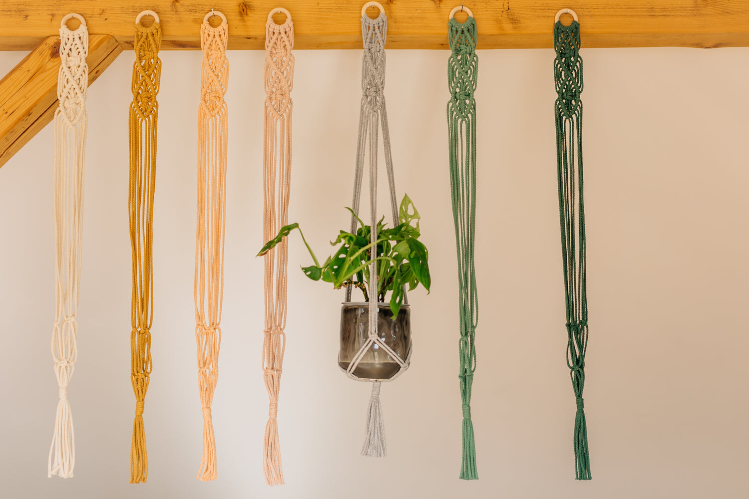 Macrame hanging basket in different colors