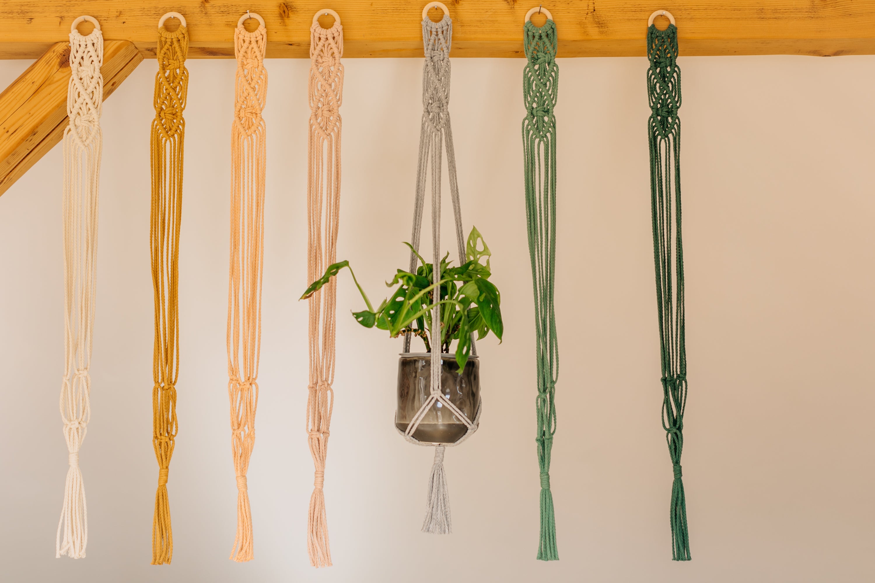 Macrame hanging basket in different colors