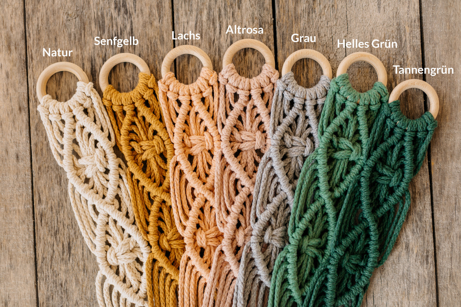 Macrame hanging basket in different colors