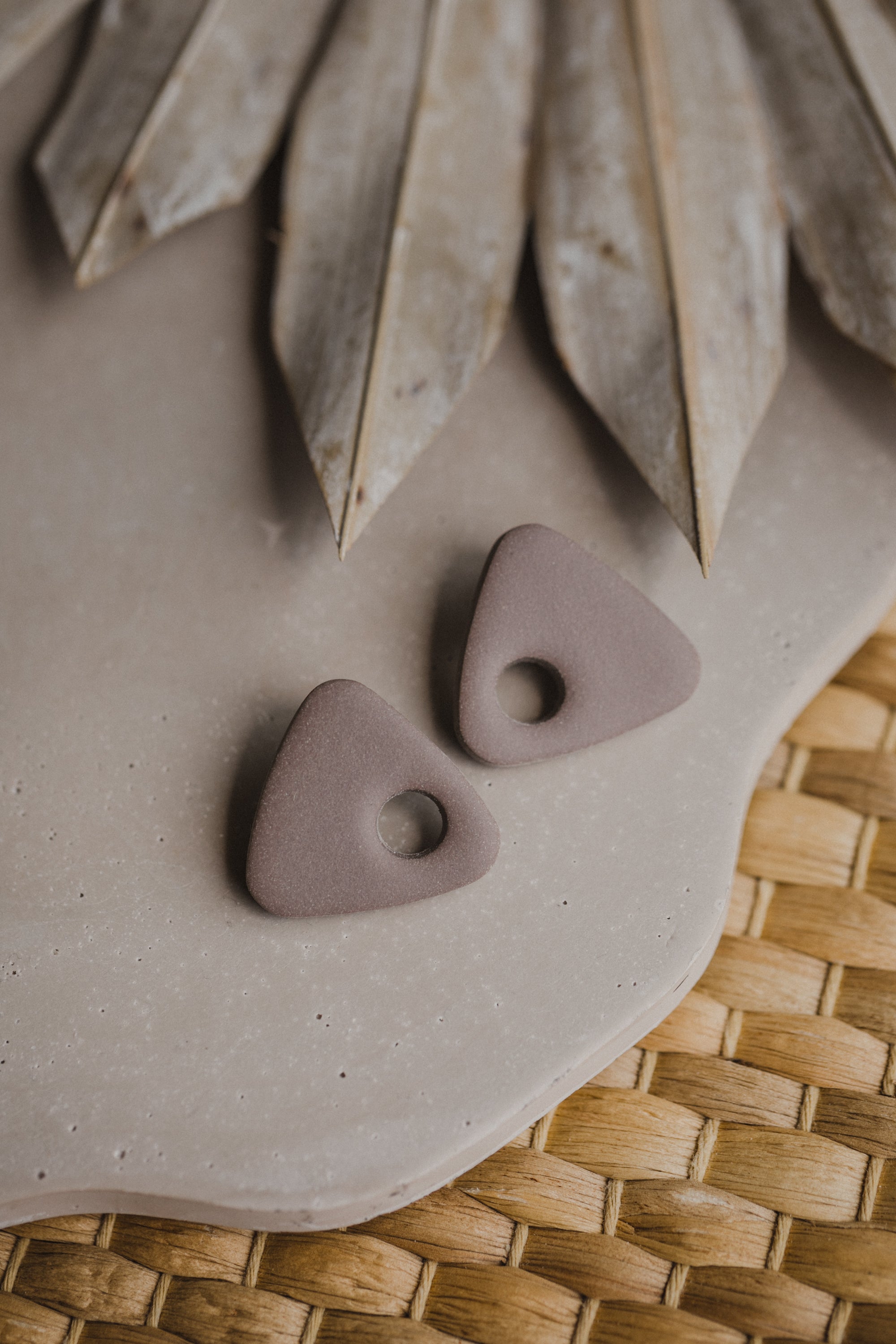 WAVES - organische große Polymer Ton Ohrstecker