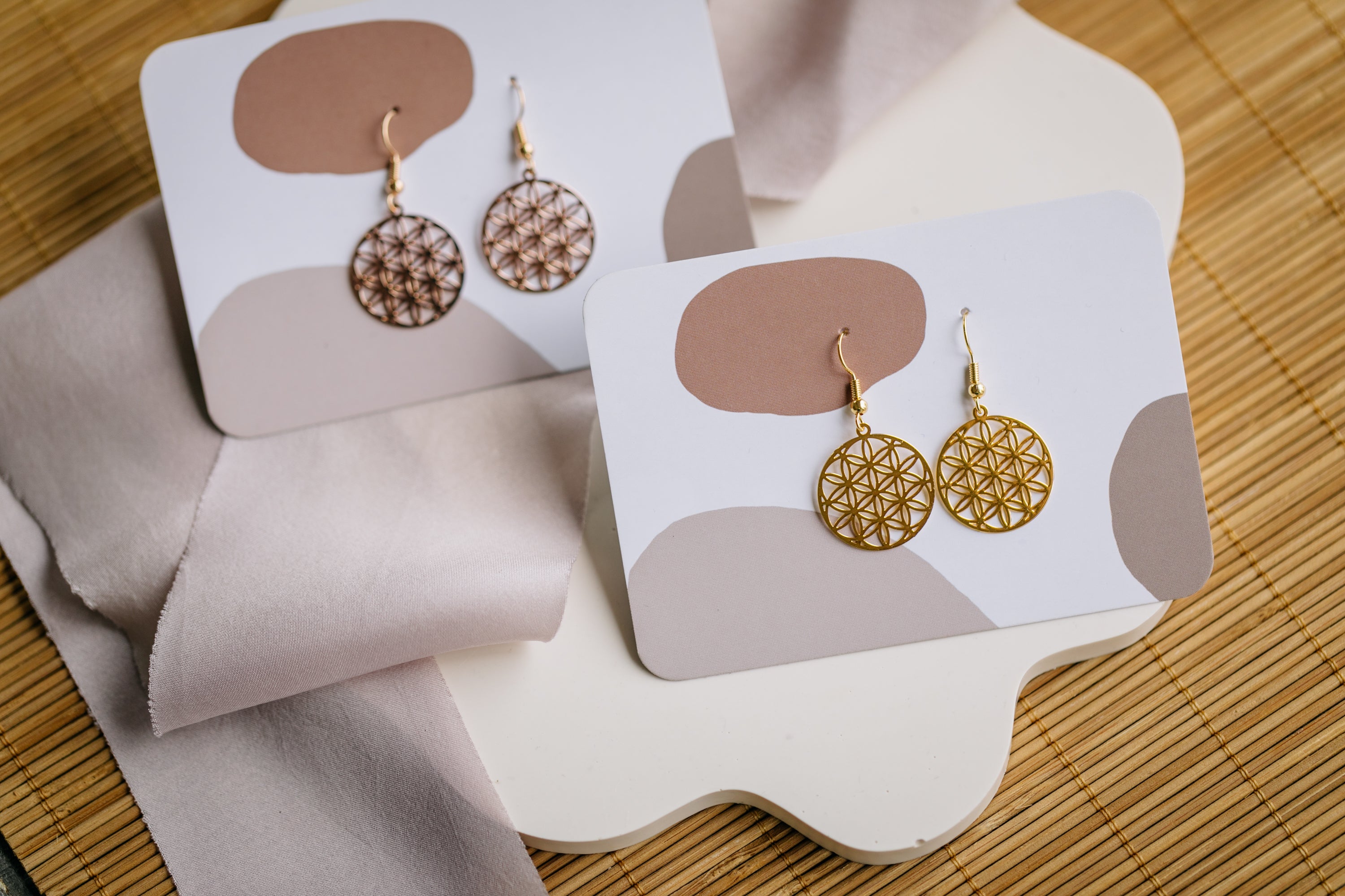 fringe earrings made of brass