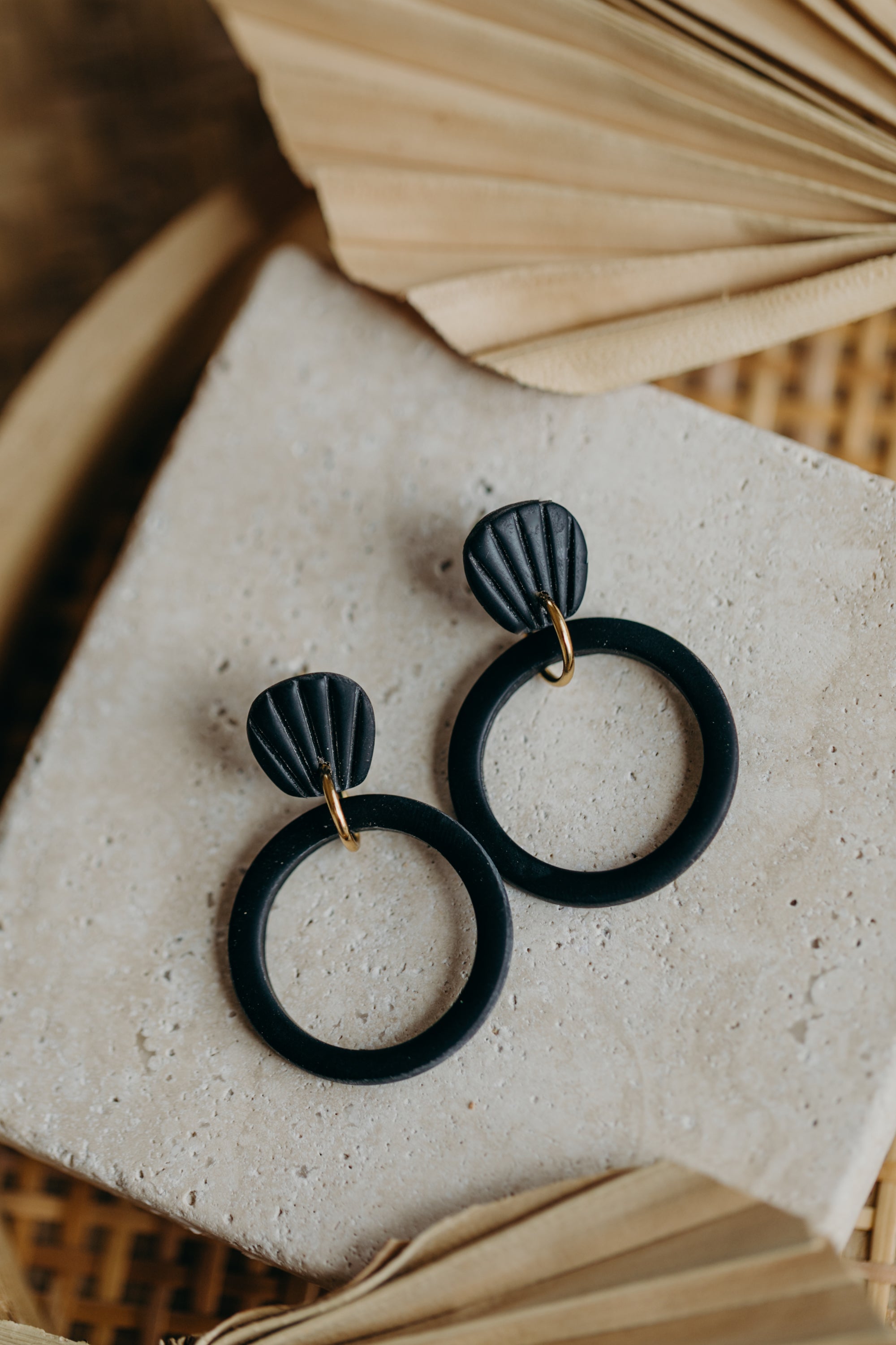 Polymer Clay Earring in Eucalyptus Green