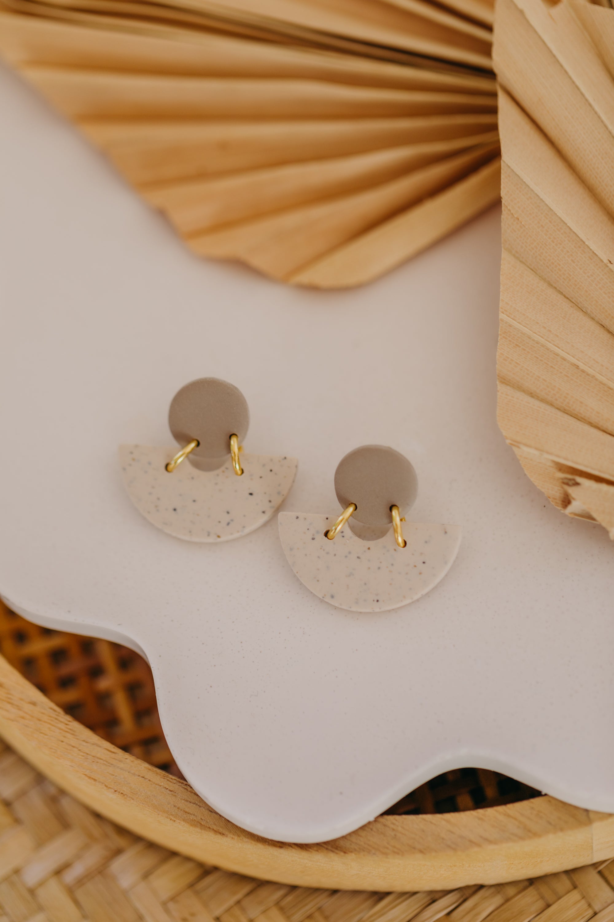 CHARLOTTE - zweifarbige Polymer Ton Ohrringe