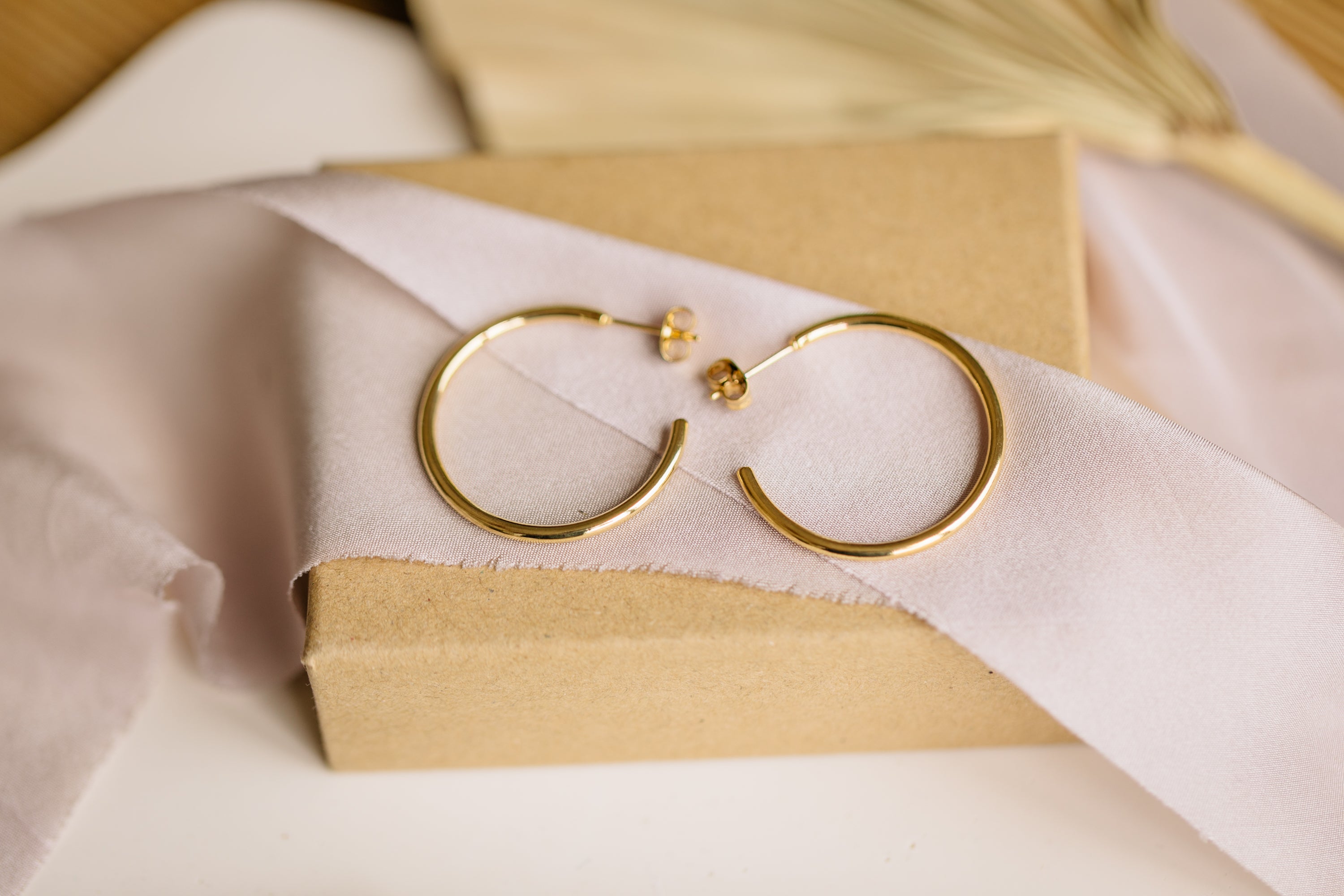 runde offene Creolen 30 mm