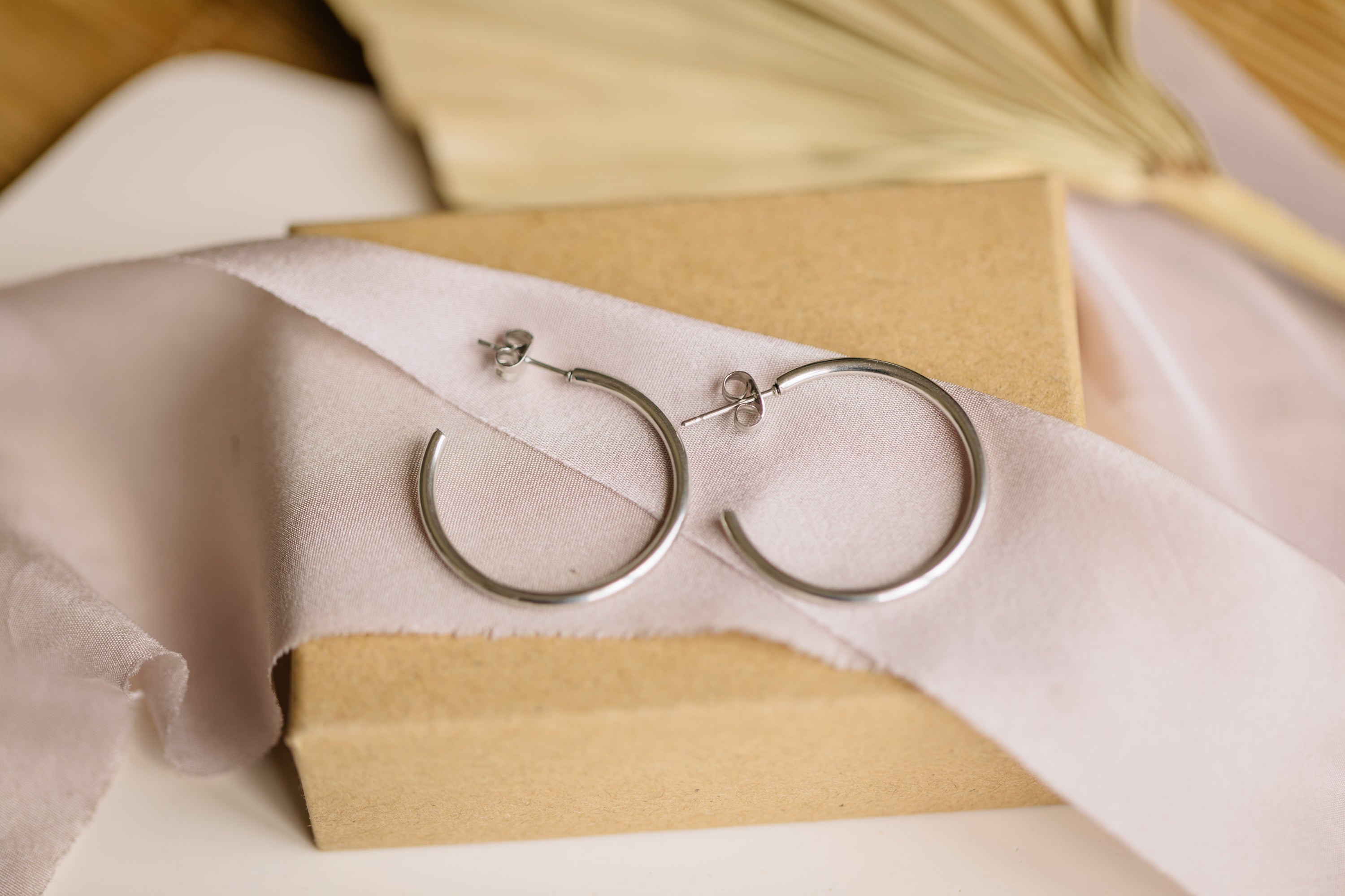 runde offene Creolen 30 mm