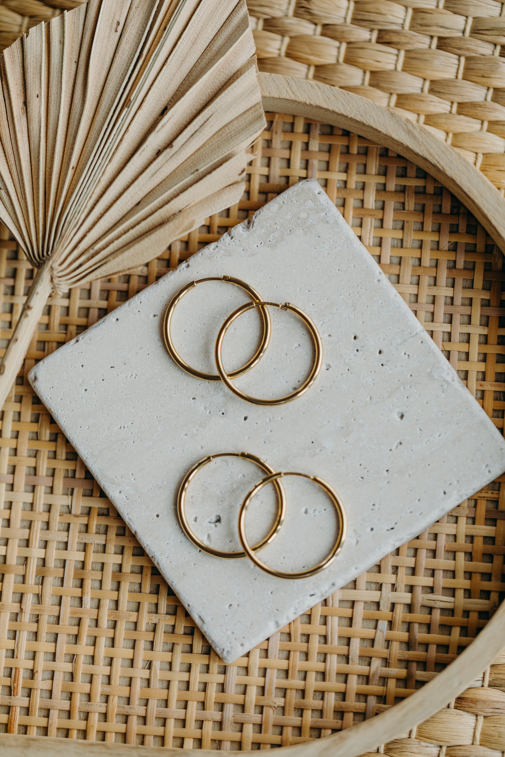 runde Creolen 3cm aus Edelstahl