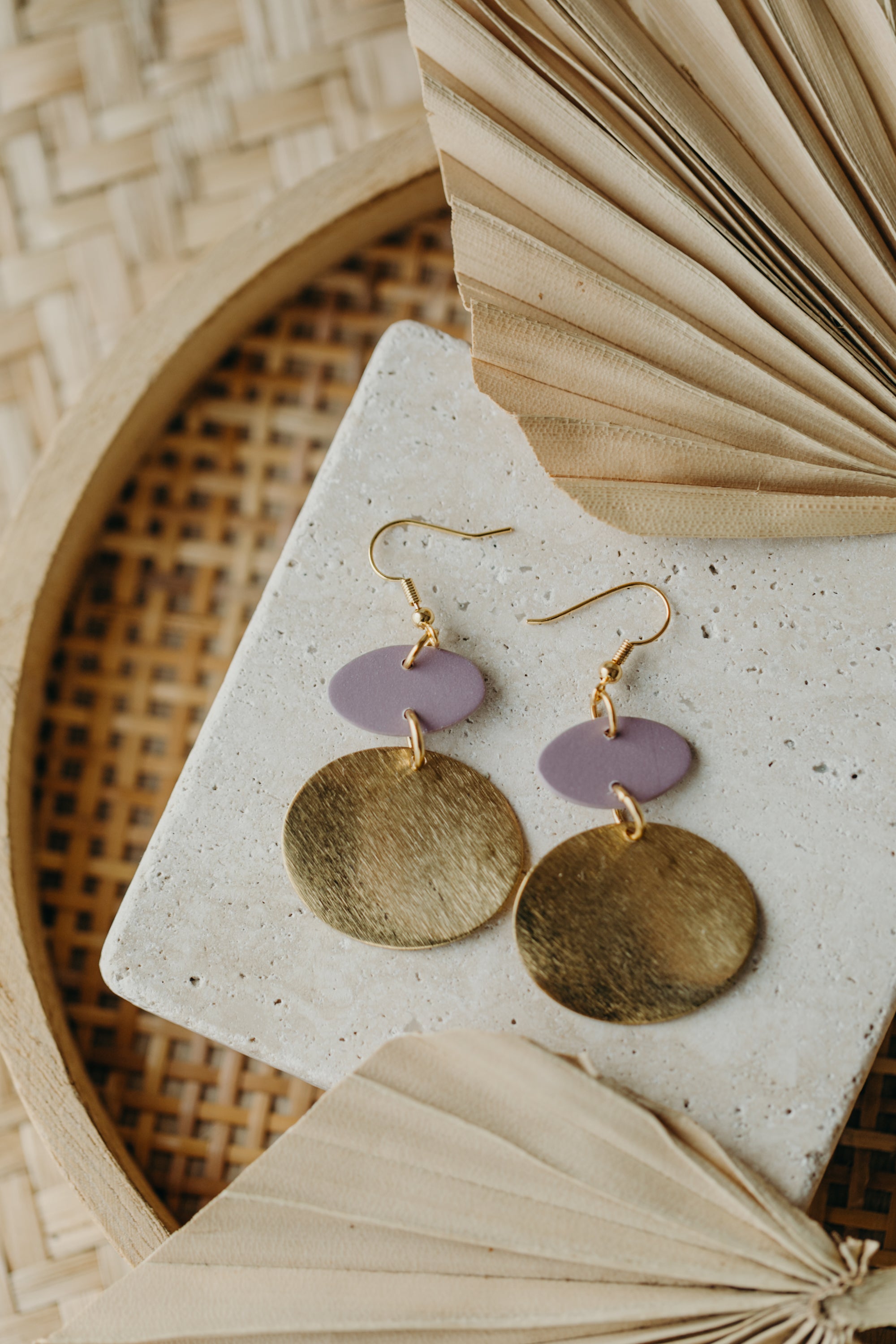 ELODIE - Polymer Clay Earring in Eucalyptus Green