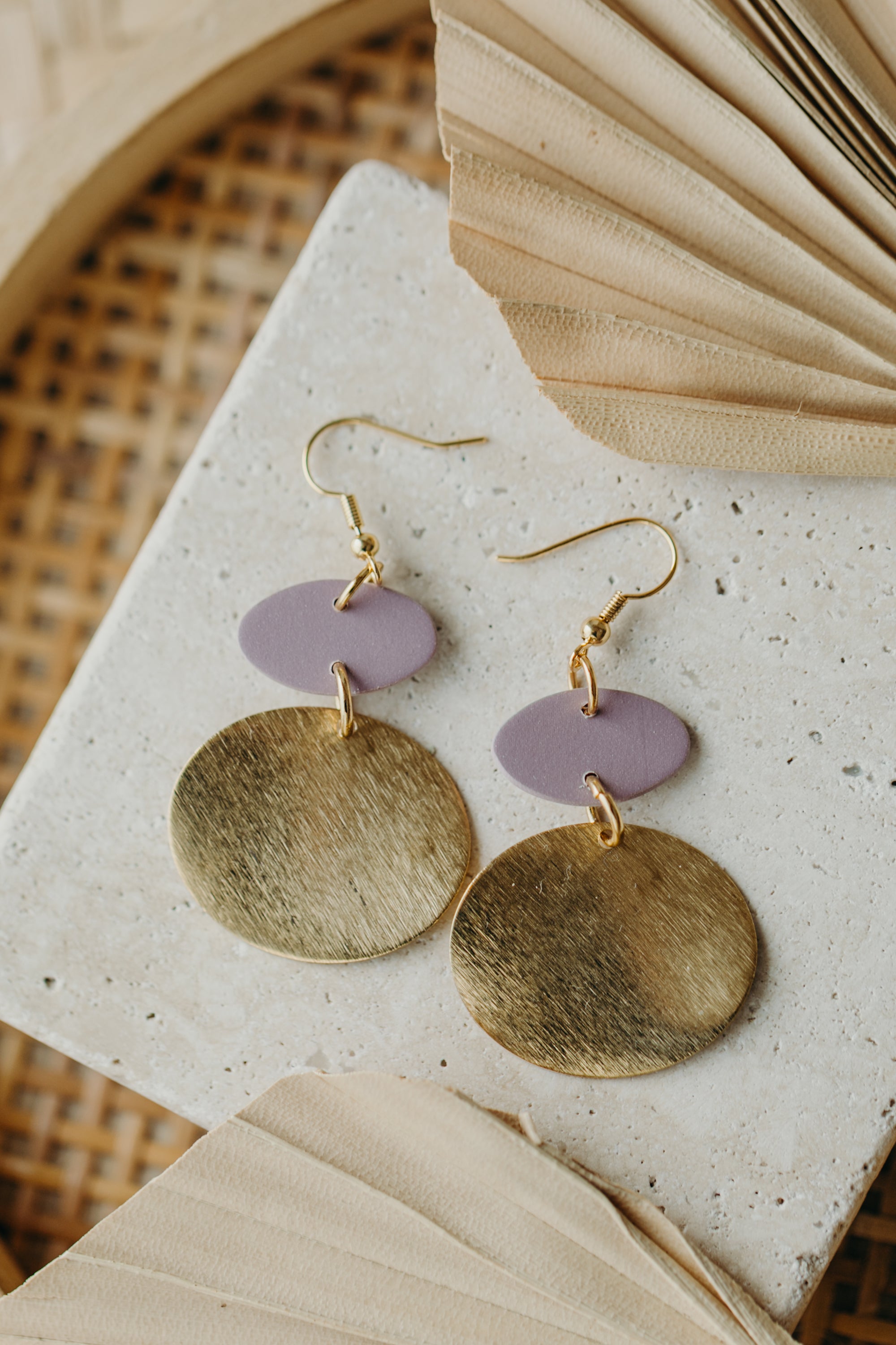 ELODIE - Polymer Clay Earring in Eucalyptus Green