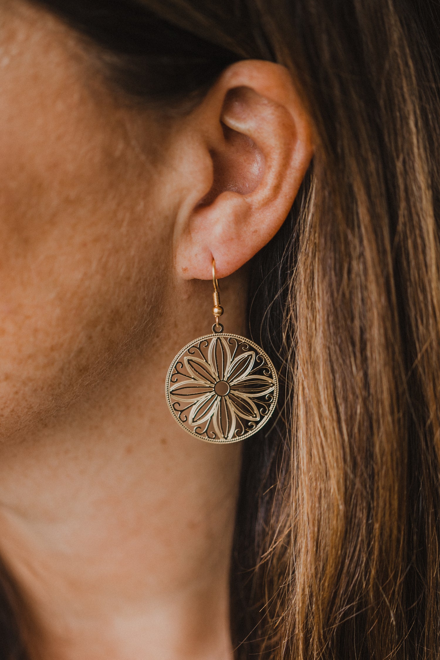 fringe earrings made of brass