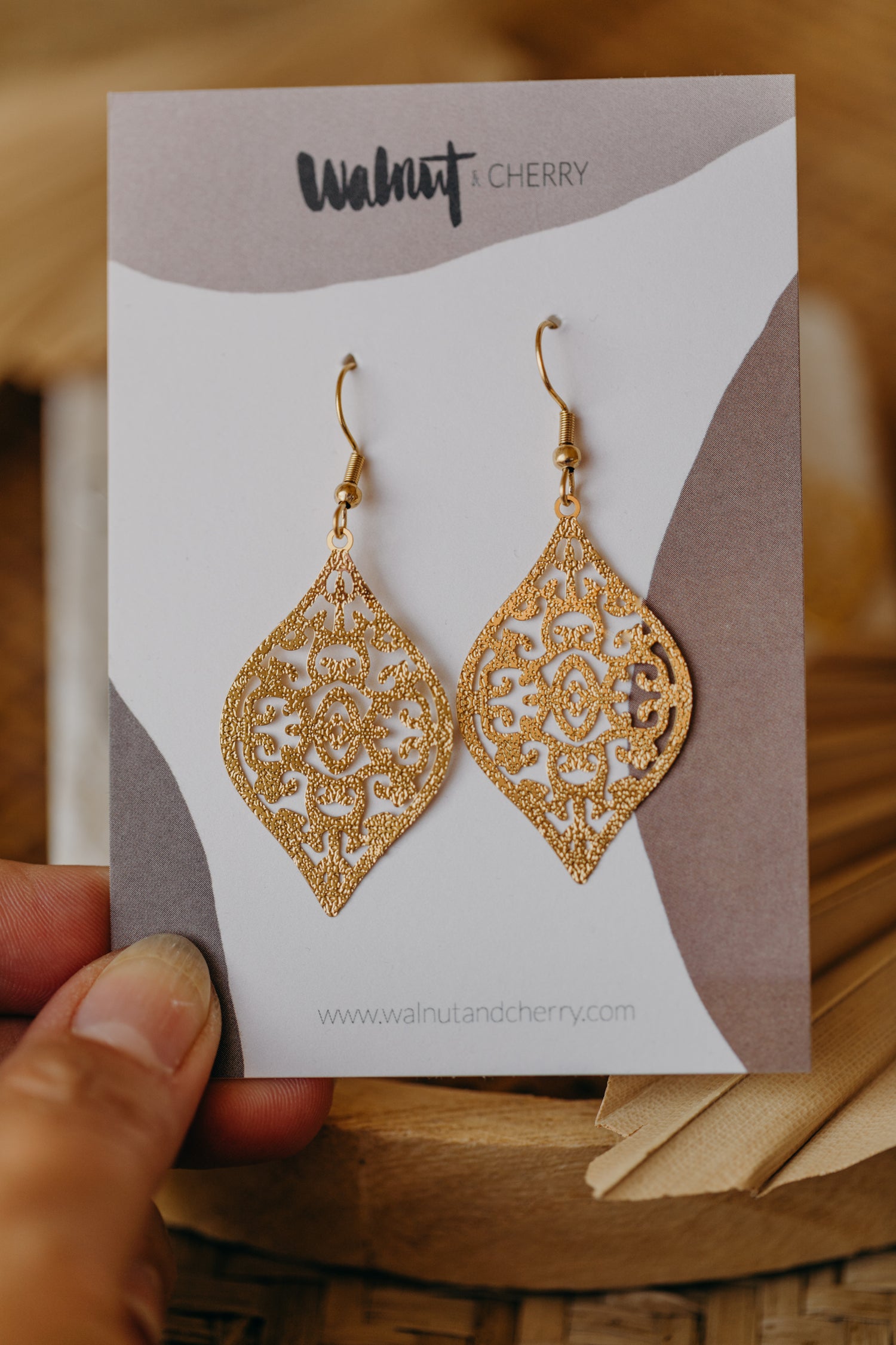 Ornament Ohrringe aus Edelstahl