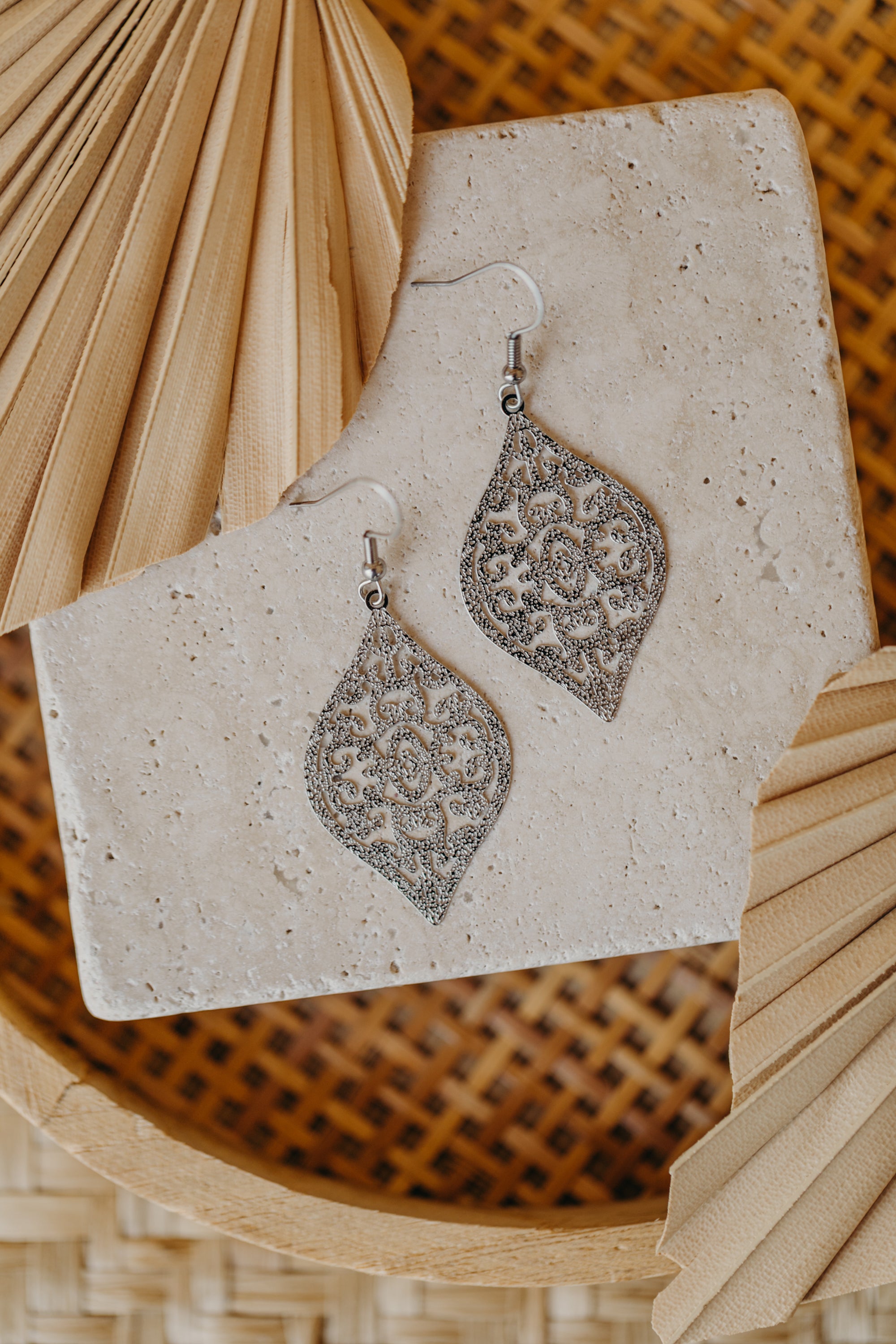 Ornament Ohrringe aus Edelstahl