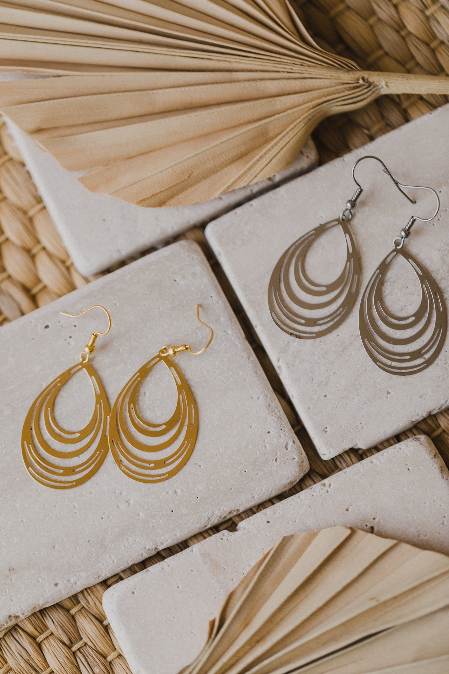 fringe earrings made of brass