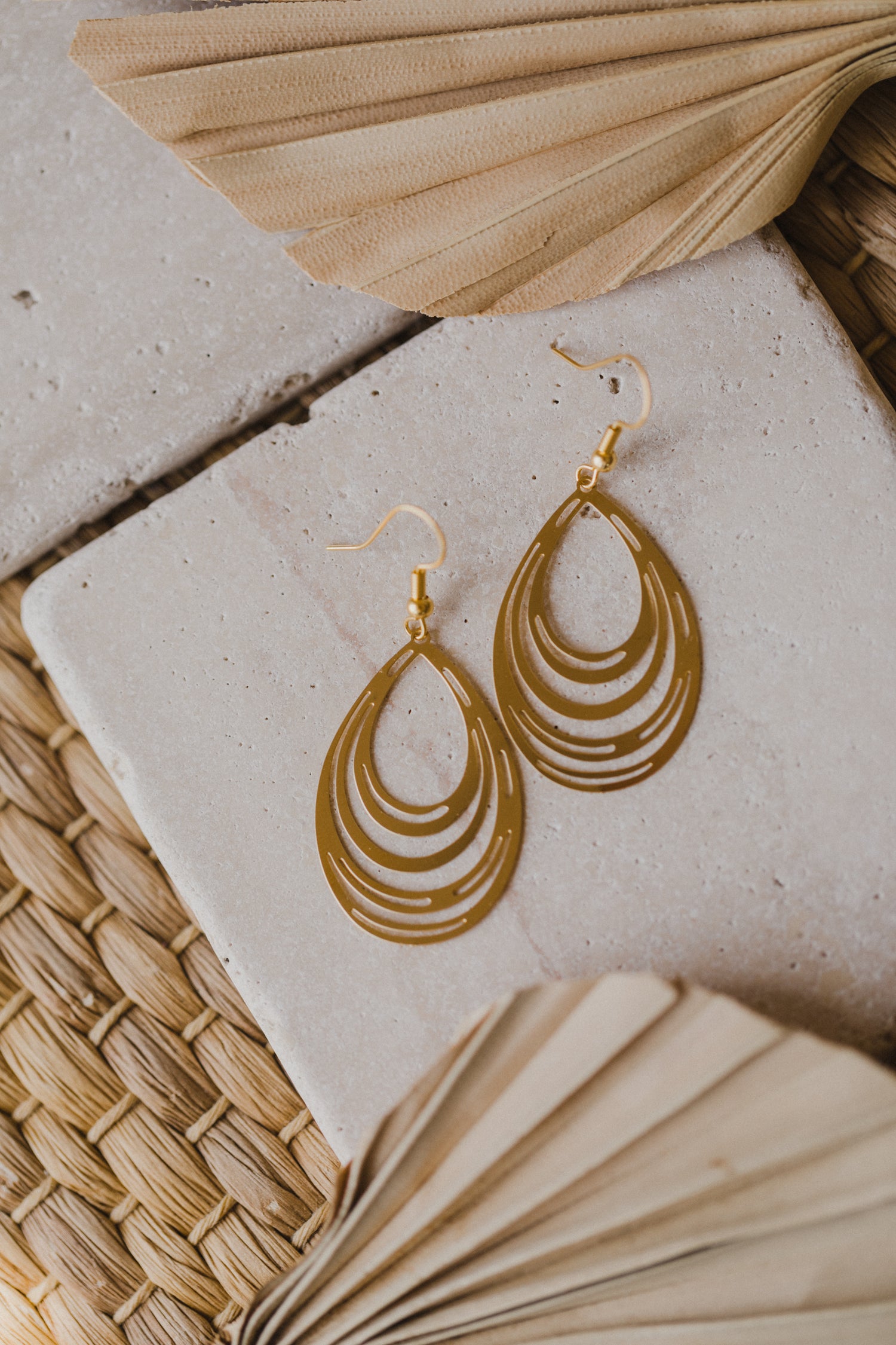 fringe earrings made of brass