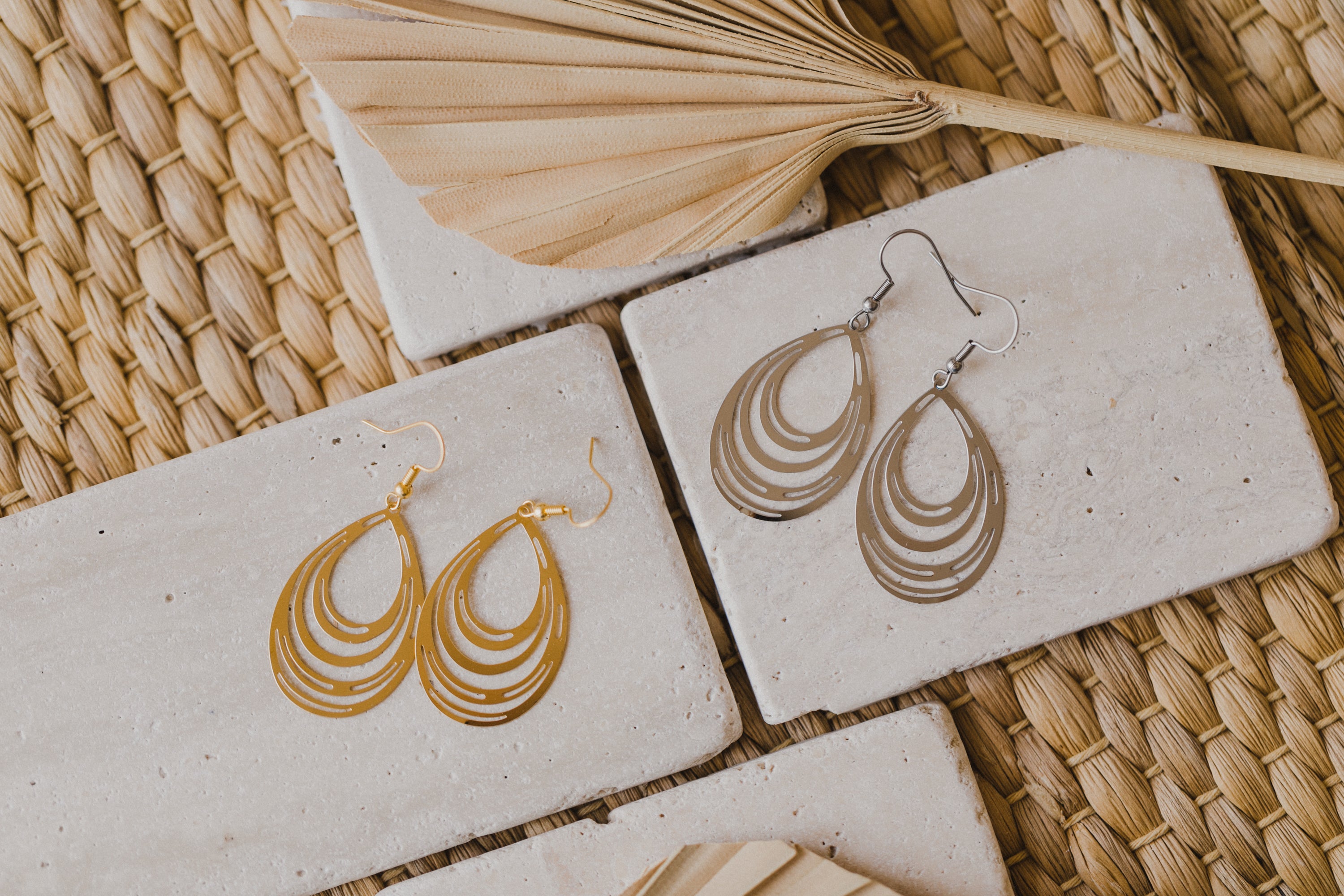 fringe earrings made of brass