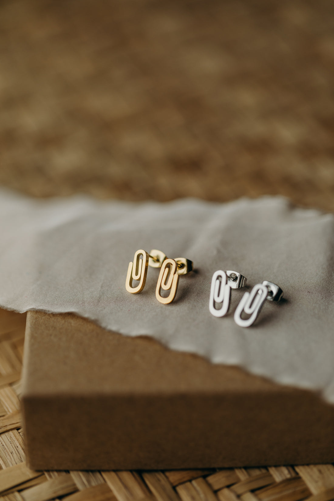 Ohrstecker Büroklammer