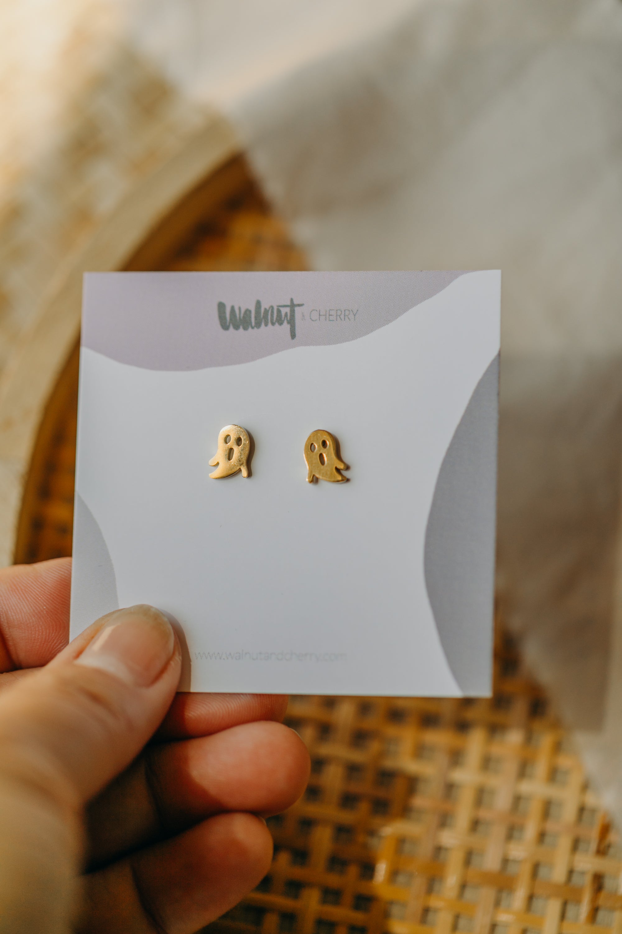 Stud earrings small sun with dots