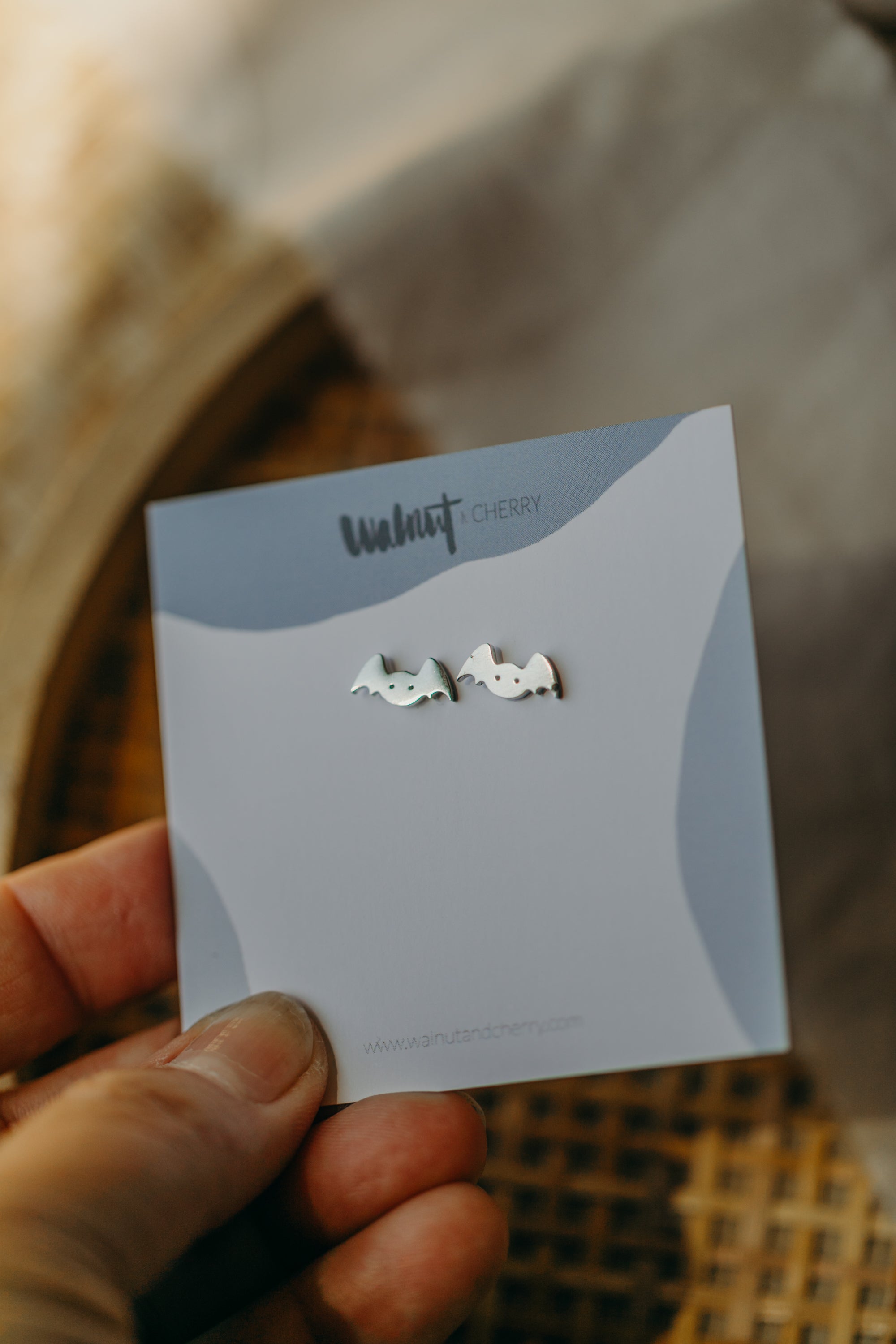 Stud earrings small sun with dots