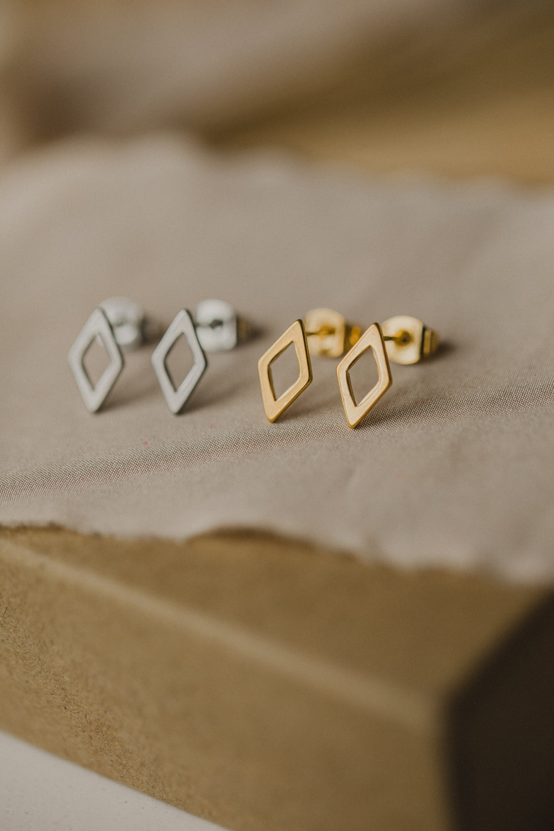 Diamond stud earrings