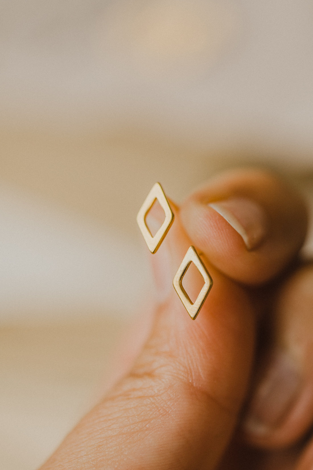 Diamond stud earrings