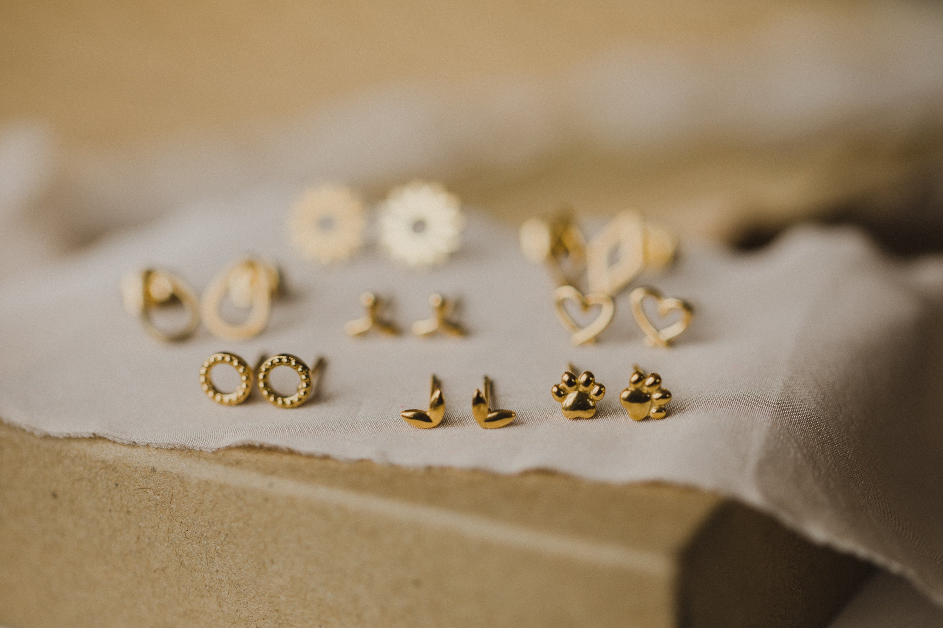 Ohrstecker gepunkteter Kreis