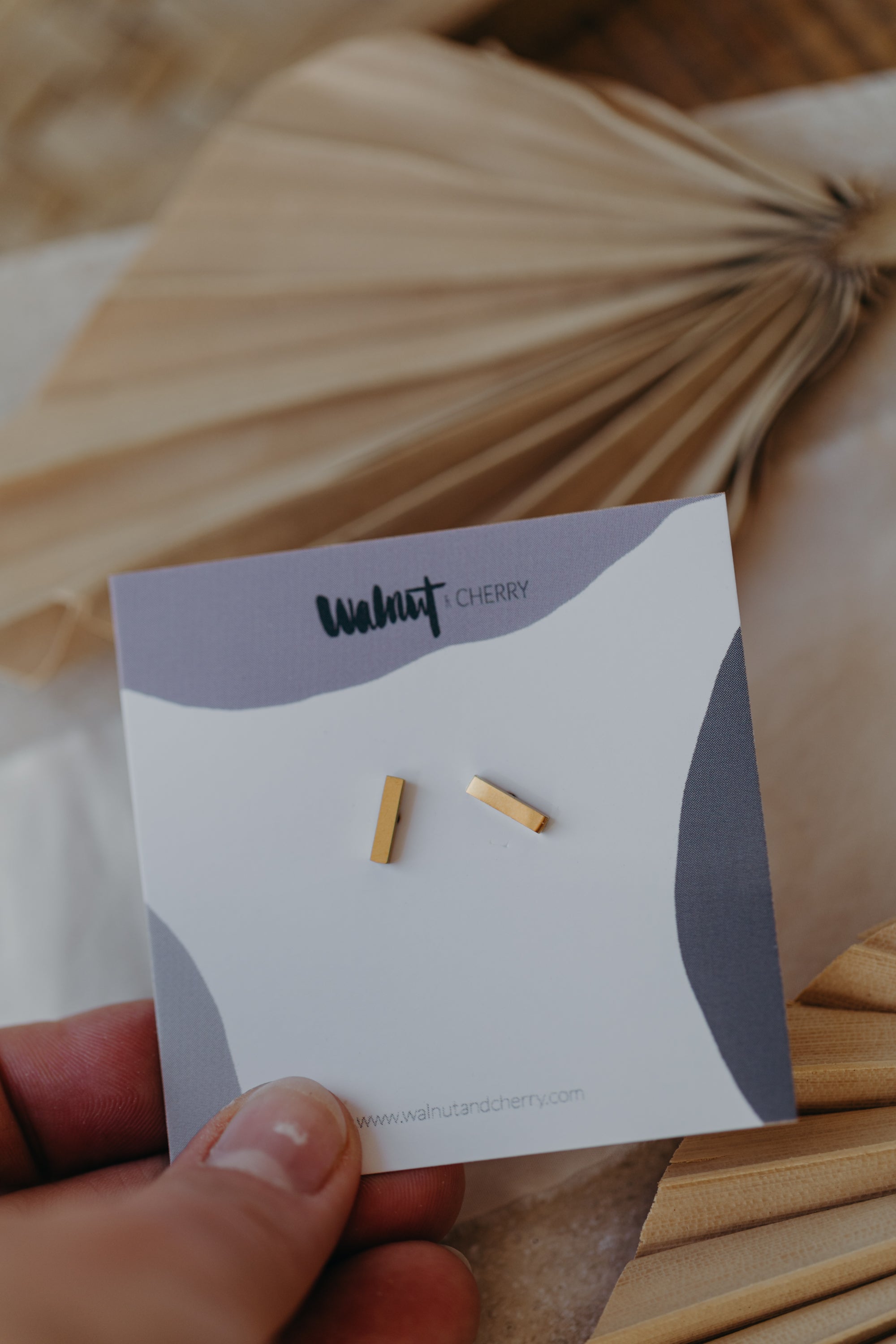 Ohrstecker rechteckiger Stab