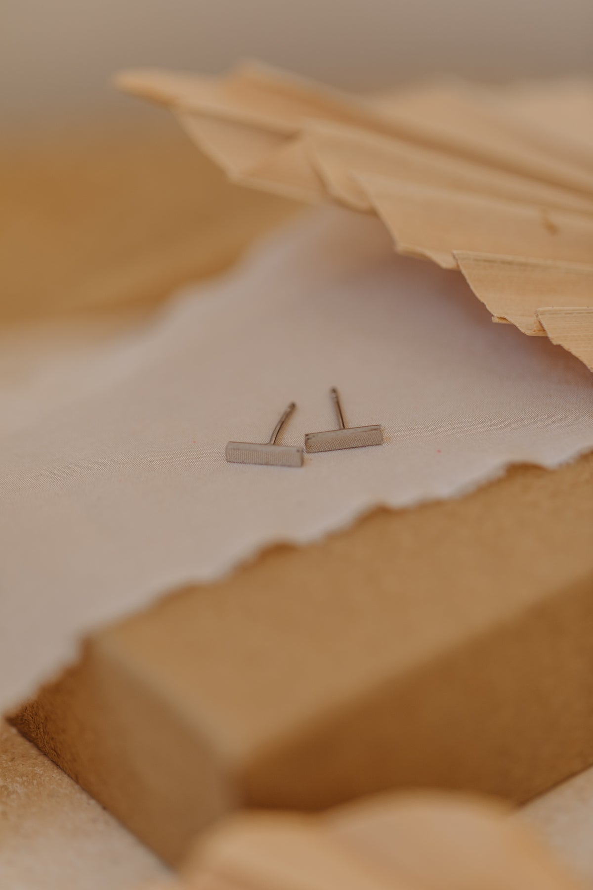 Ohrstecker rechteckiger Stab