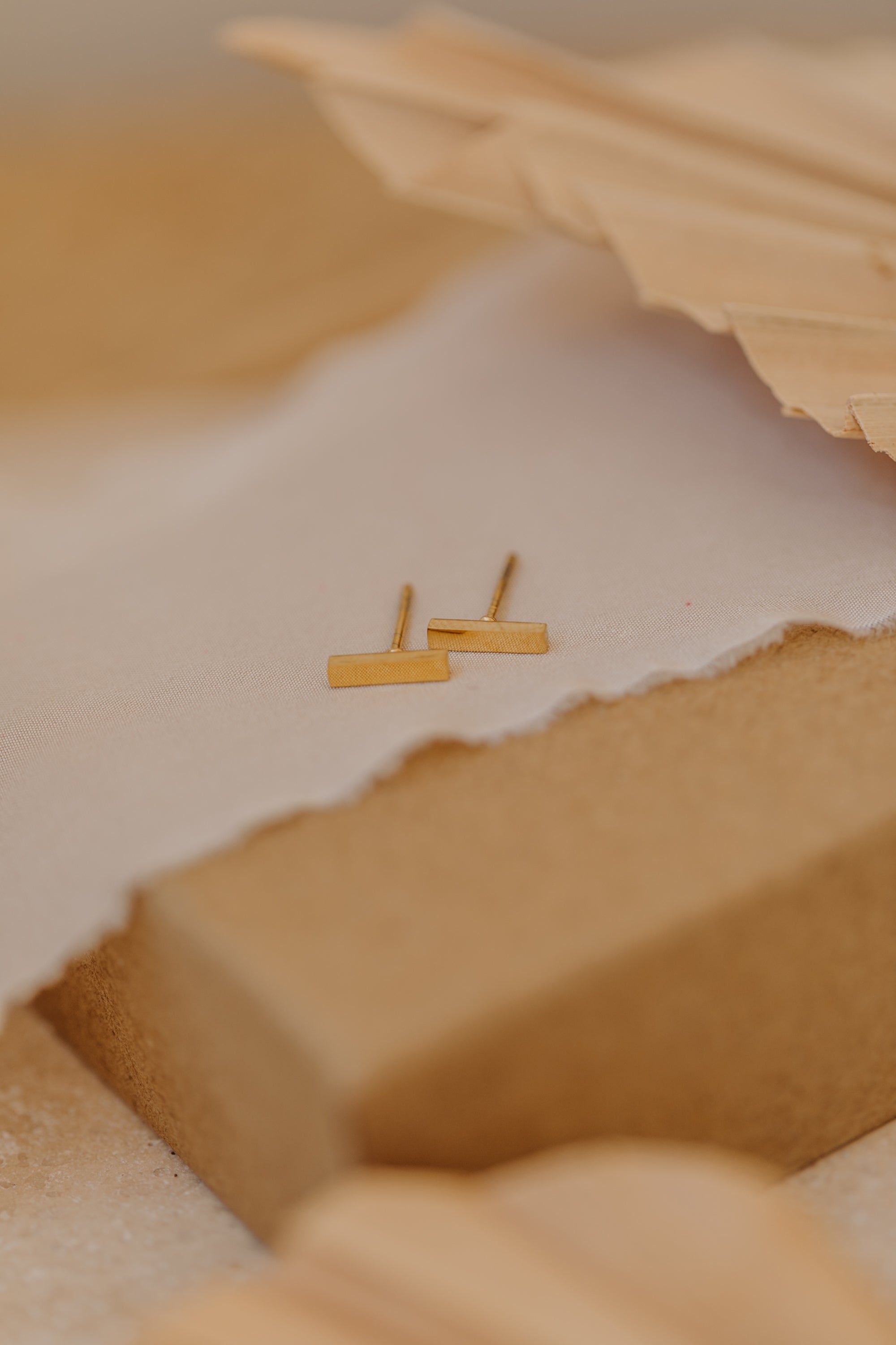 Ohrstecker rechteckiger Stab