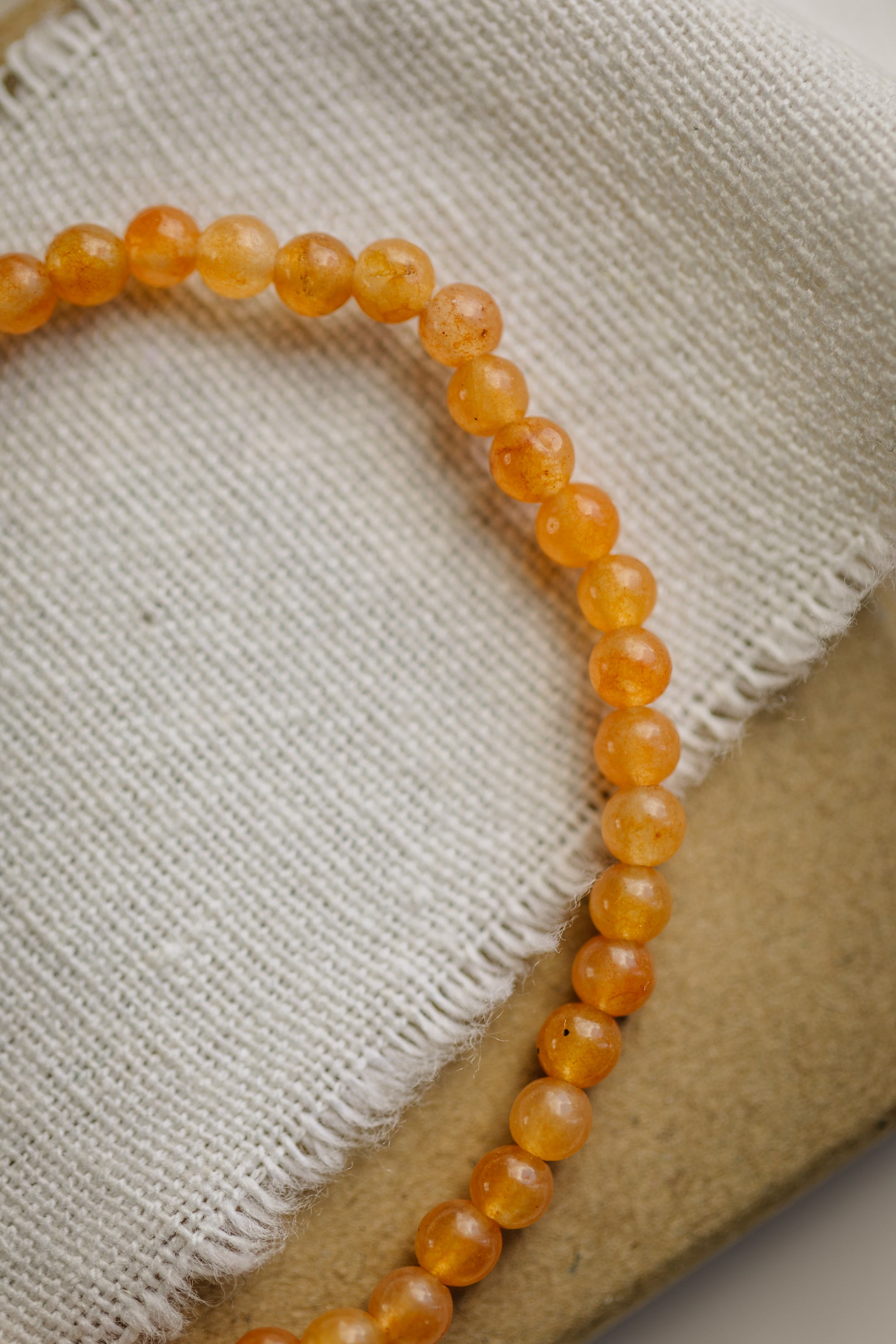 Armband mit orangen Aventurin Edelstein Perlen
