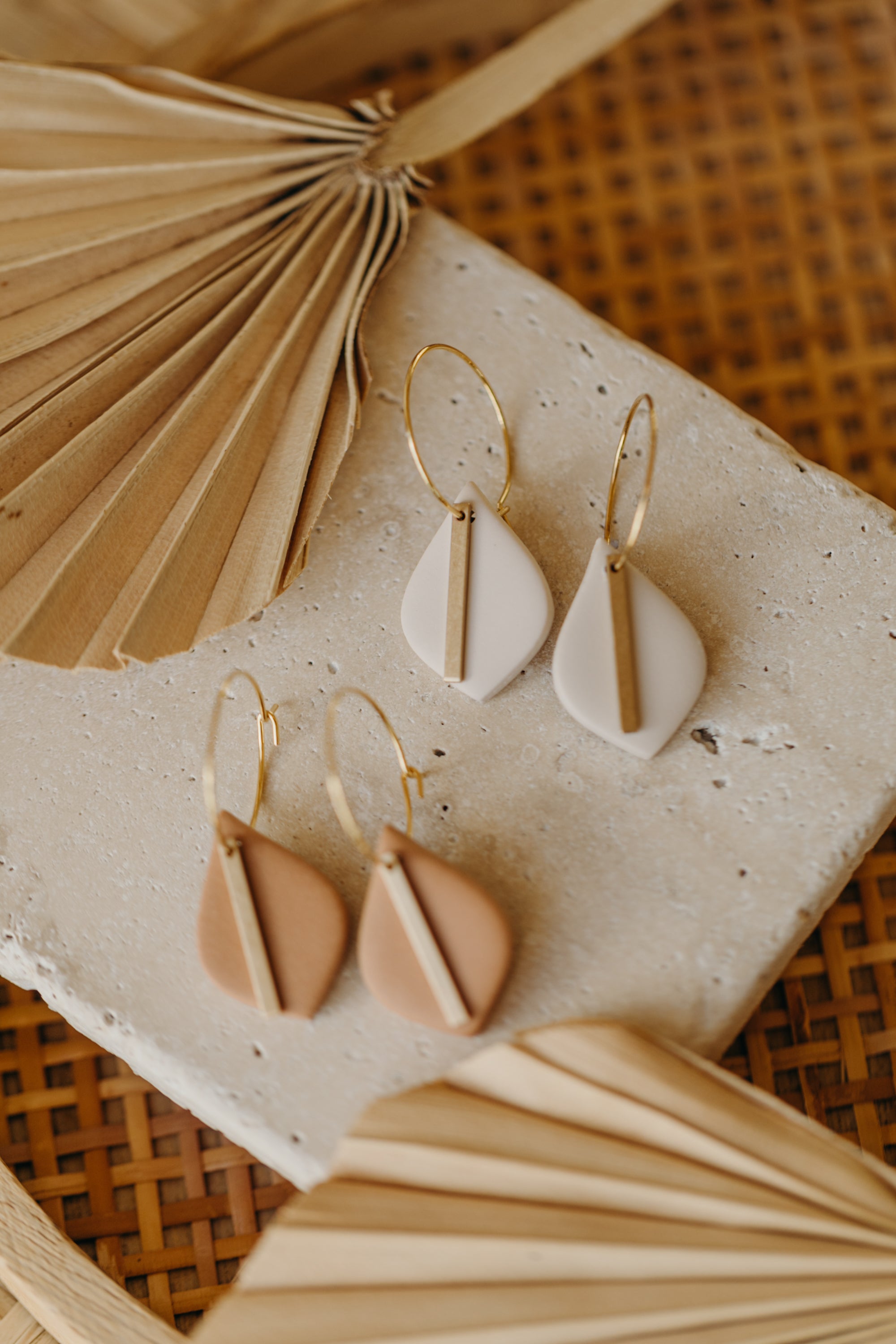 FLORENCE Mini - kleine Tropfen Ohrringe aus Polymer Ton