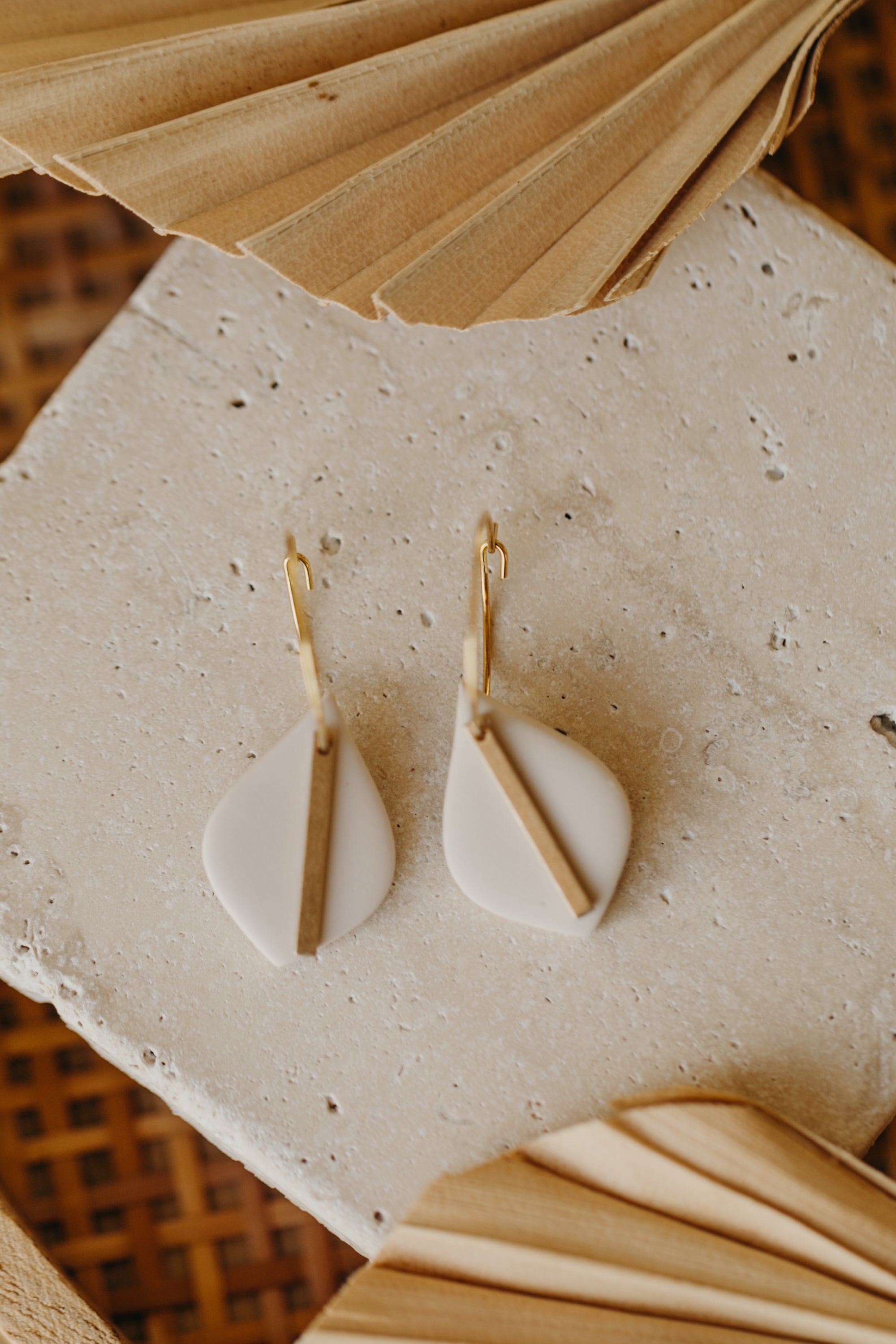 FLORENCE Mini - kleine Tropfen Ohrringe aus Polymer Ton