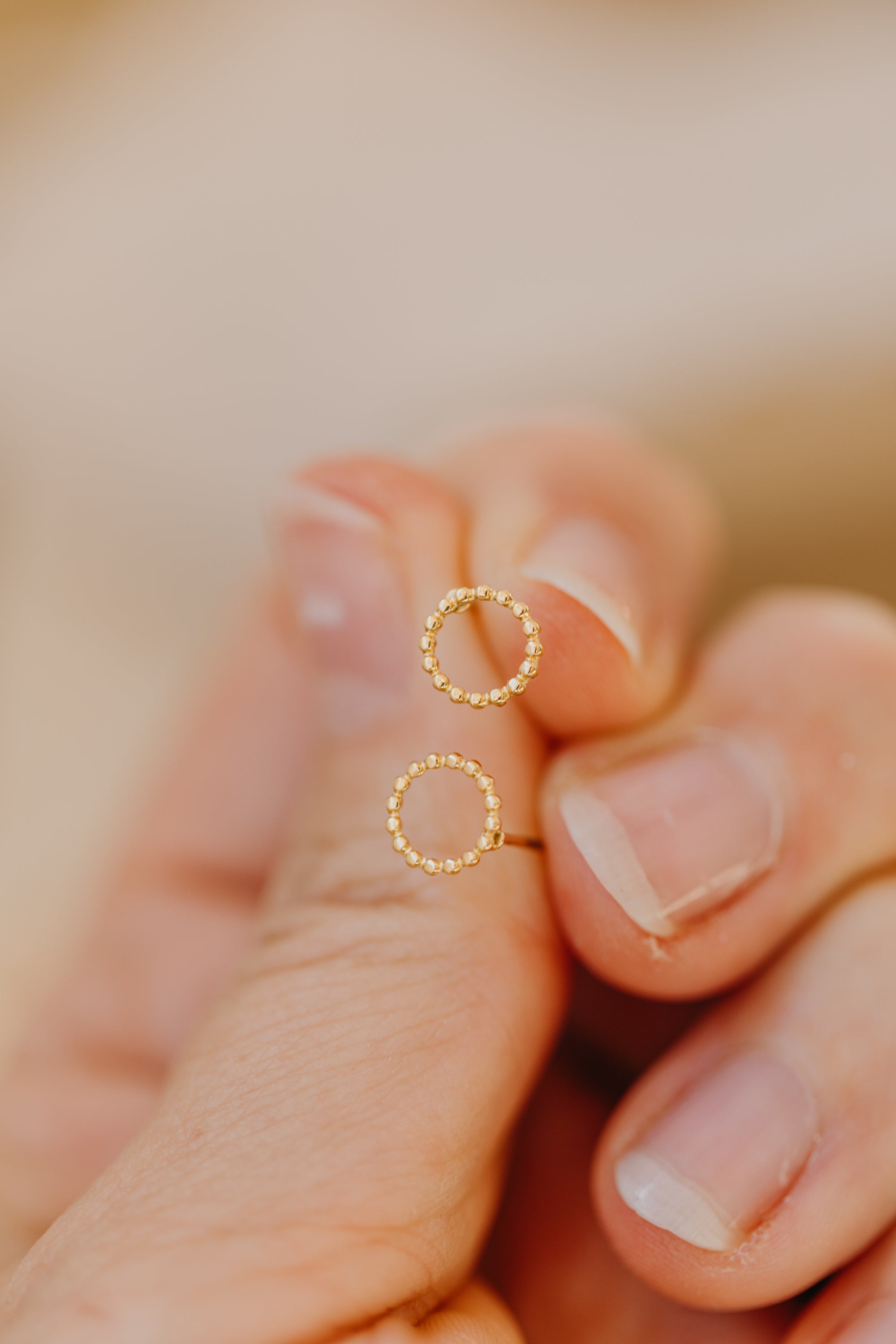 dotted circle earrings