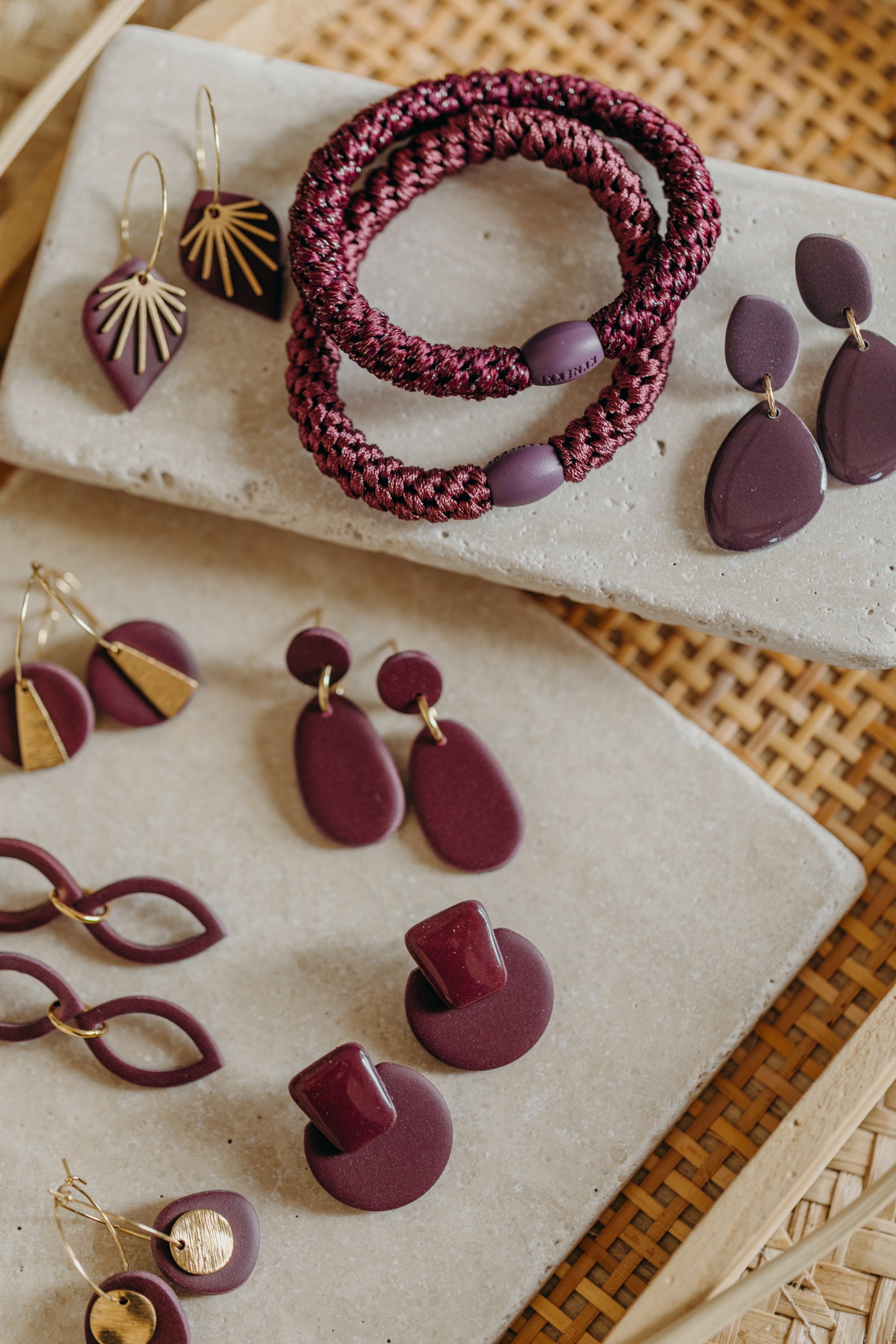 Polymer Clay Earring in Eucalyptus Green