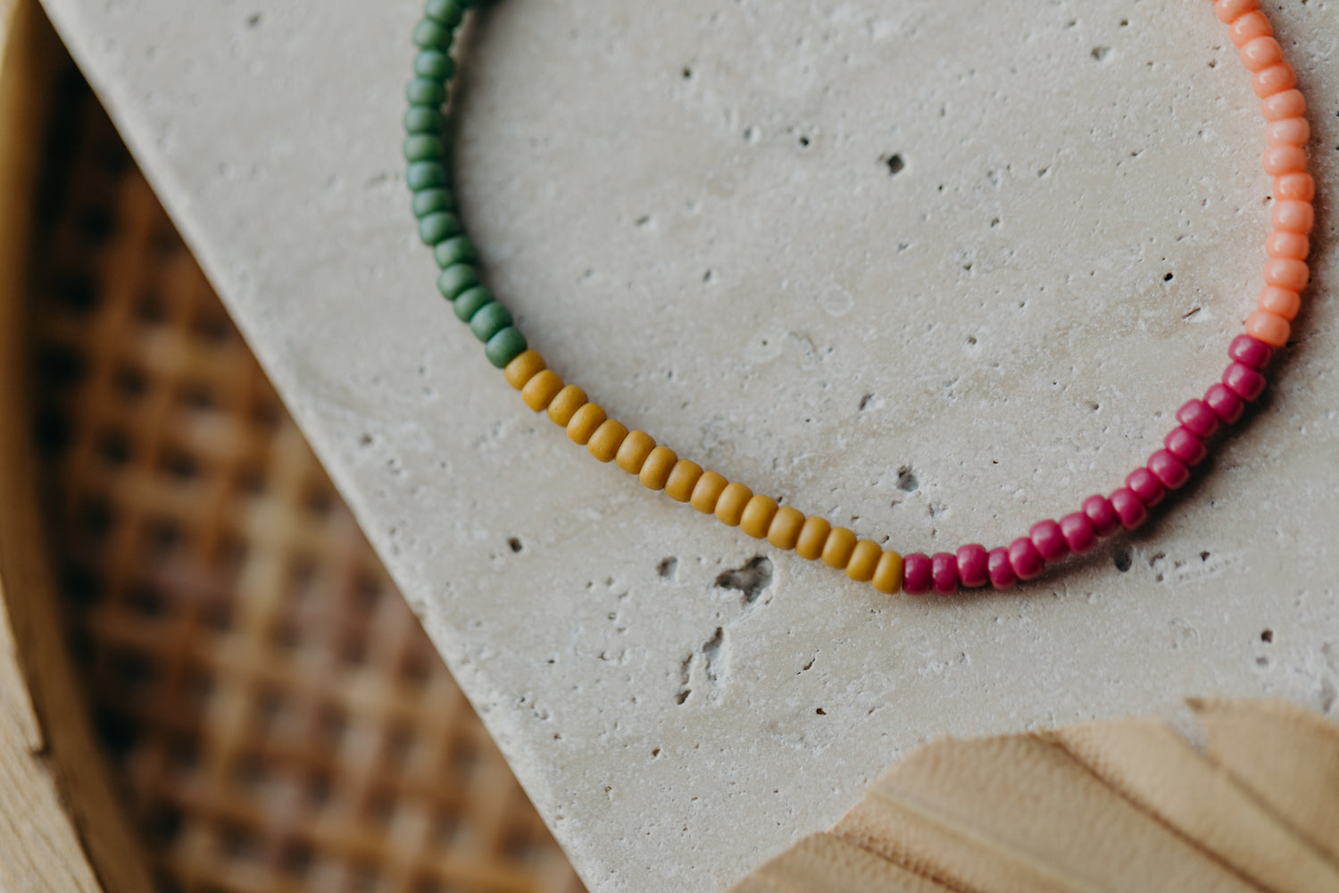 MARRAKESCH - buntes Glasperlenarmband 003