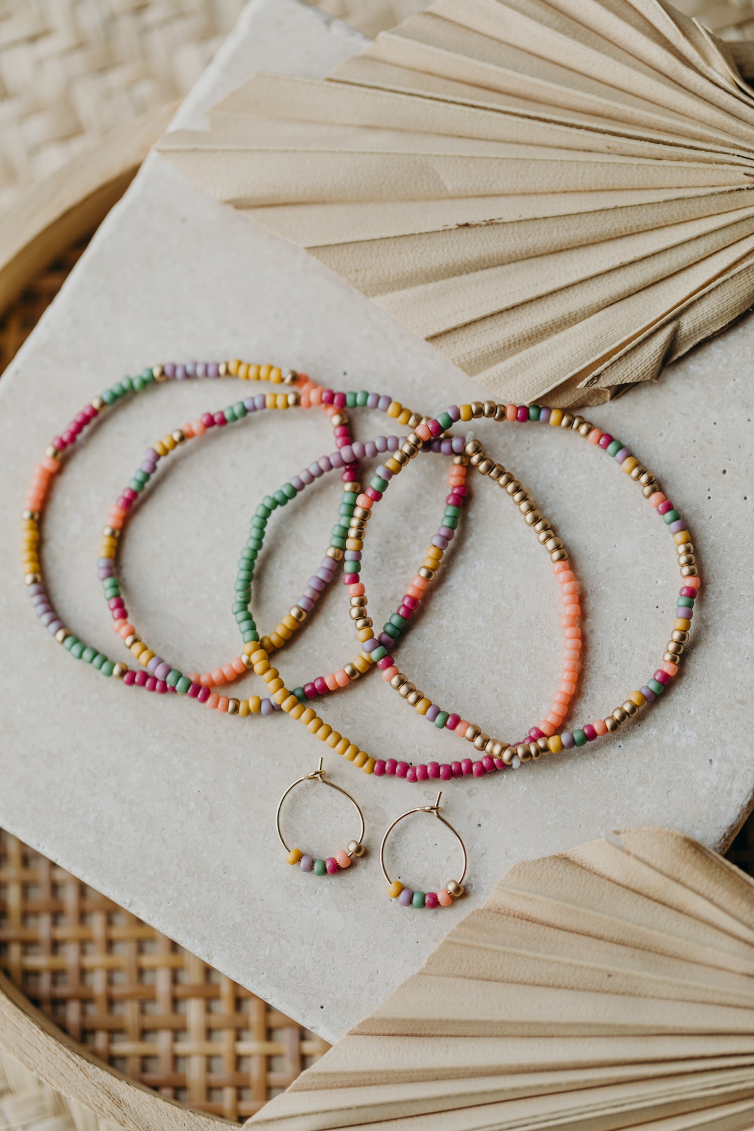 MARRAKESCH - buntes Glasperlenarmband 003