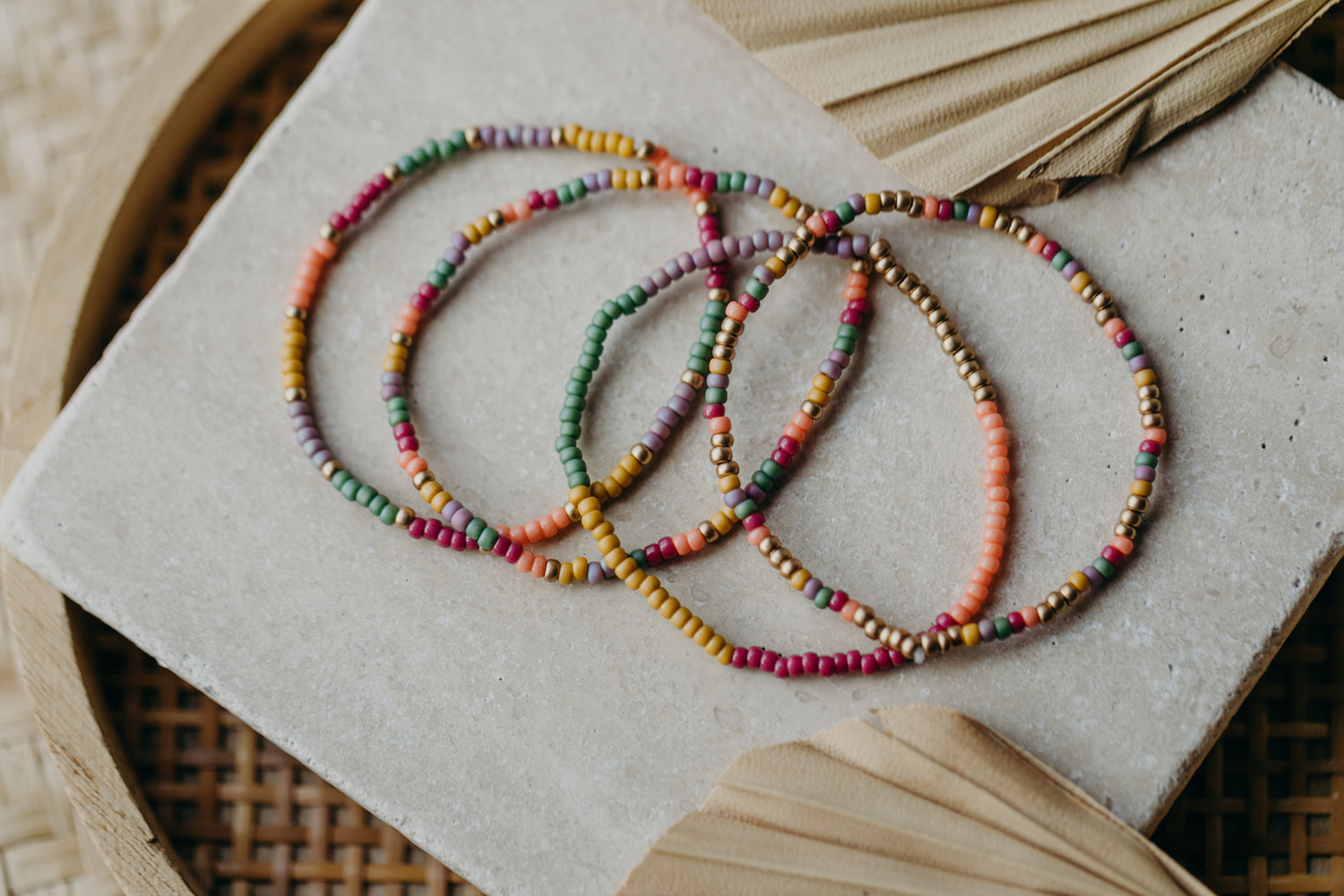 MARRAKESCH - buntes Glasperlenarmband 003