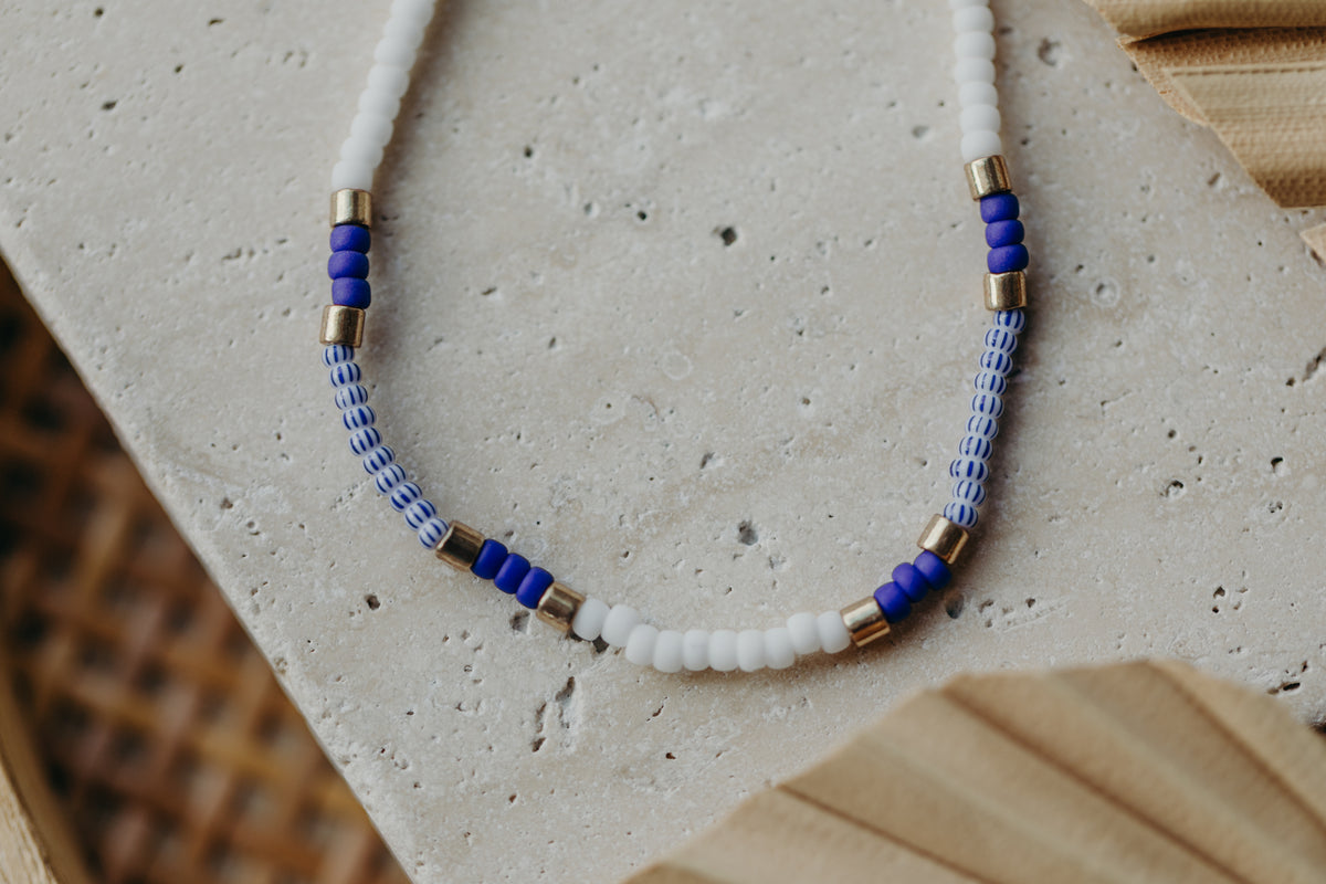 SANTORINI - buntes Glasperlenarmband 001