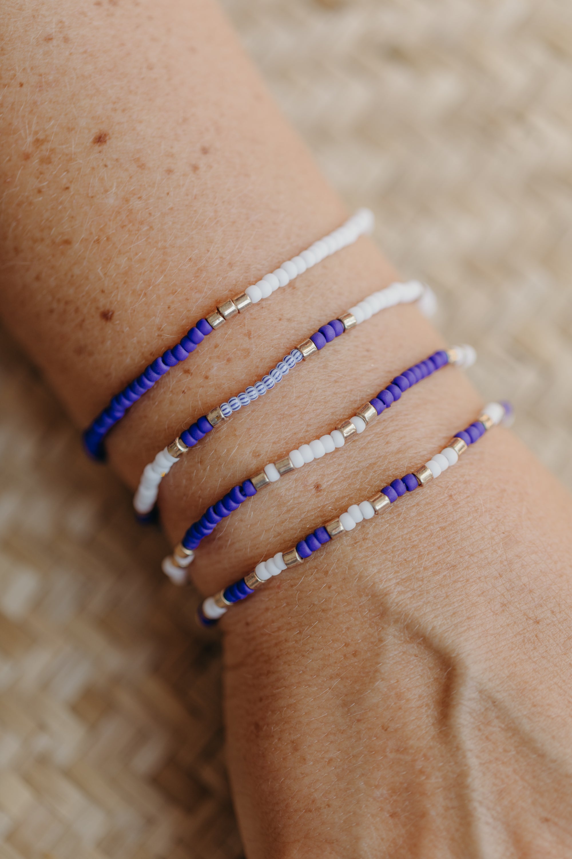SANTORINI - buntes Glasperlenarmband 003