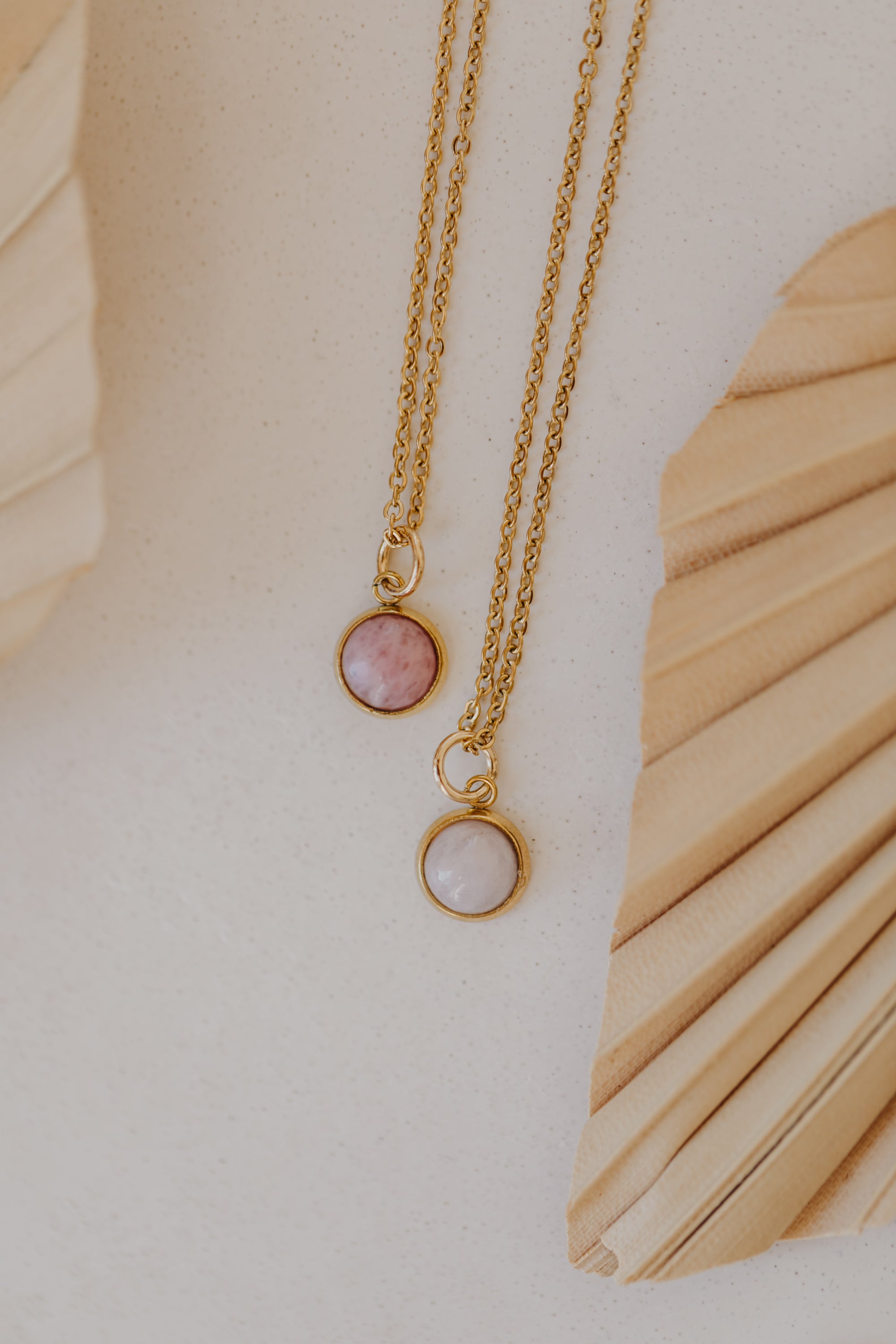 necklace with white jade gemstone