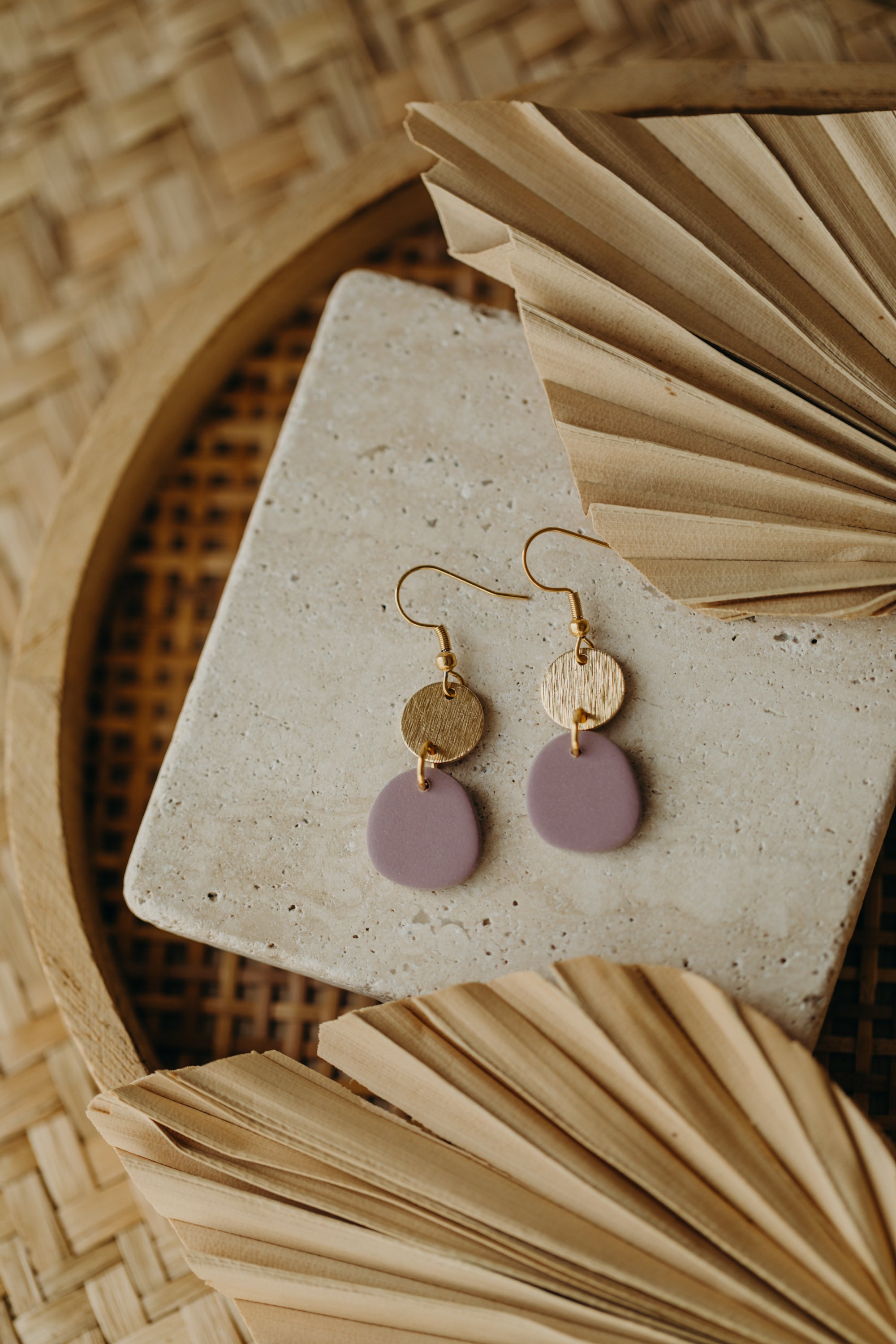 SEDA - Polymer Clay Earring in Eucalyptus Green