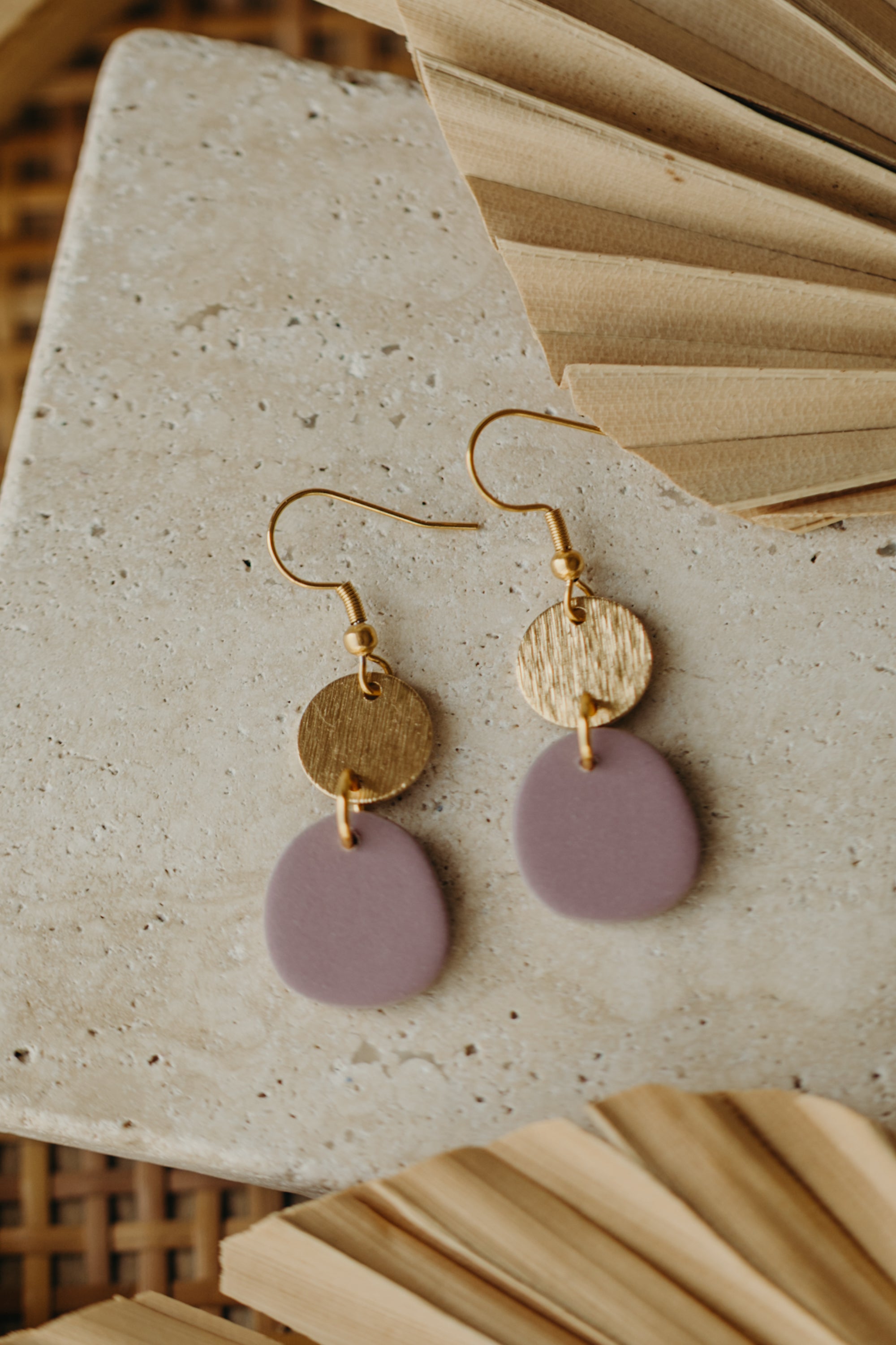 SEDA - Polymer Clay Earring in Eucalyptus Green